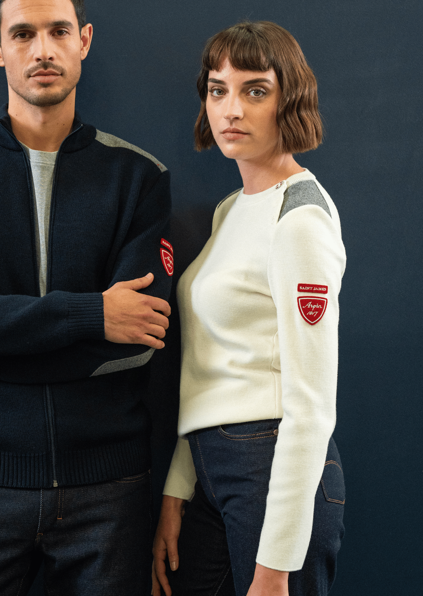 Saint James COMBE ARPIN - Wool Breton Sweater for Women (IVORY)