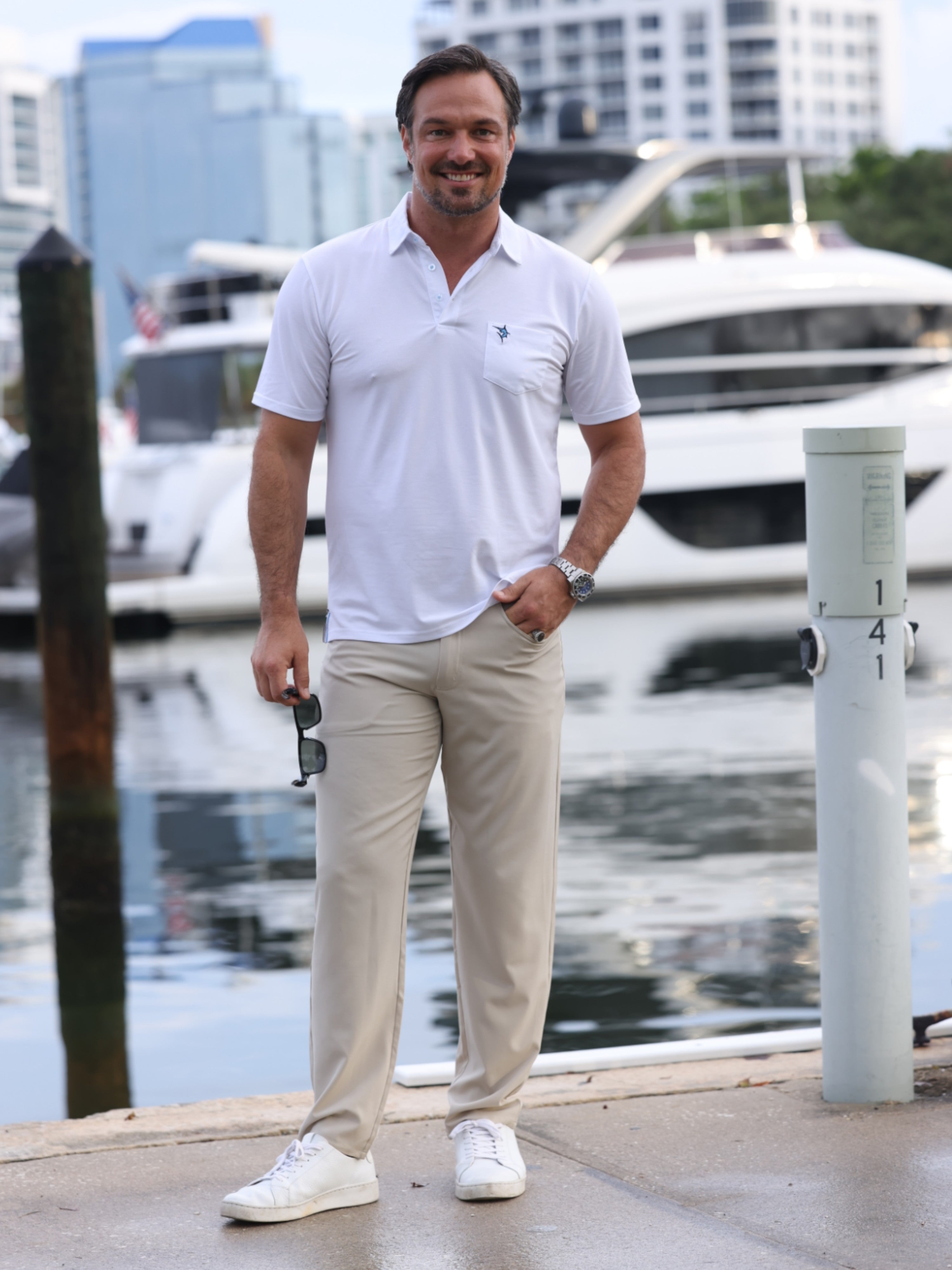 White Water Charleston Polo, White