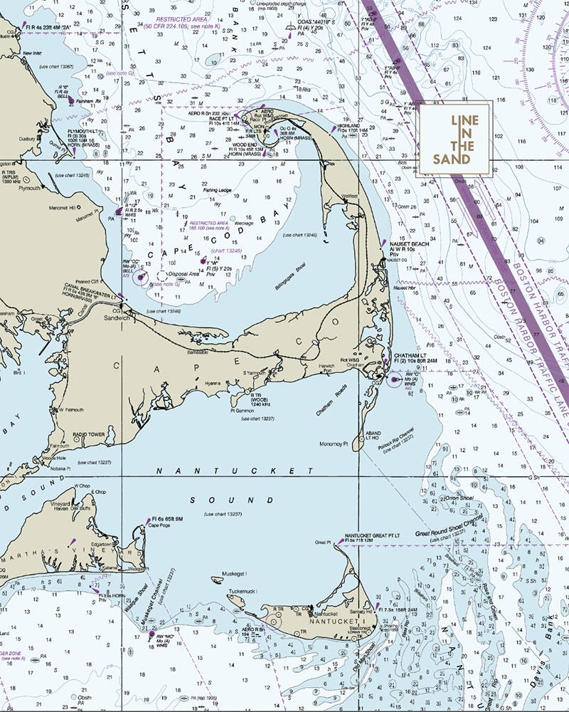 Line In The Sand Nautical Chart Solar Gaiter
