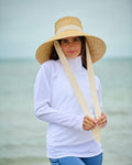 Capri Sunhat With UPF Protection Milan Straw Ribbon Trim Adjustable Sweatband