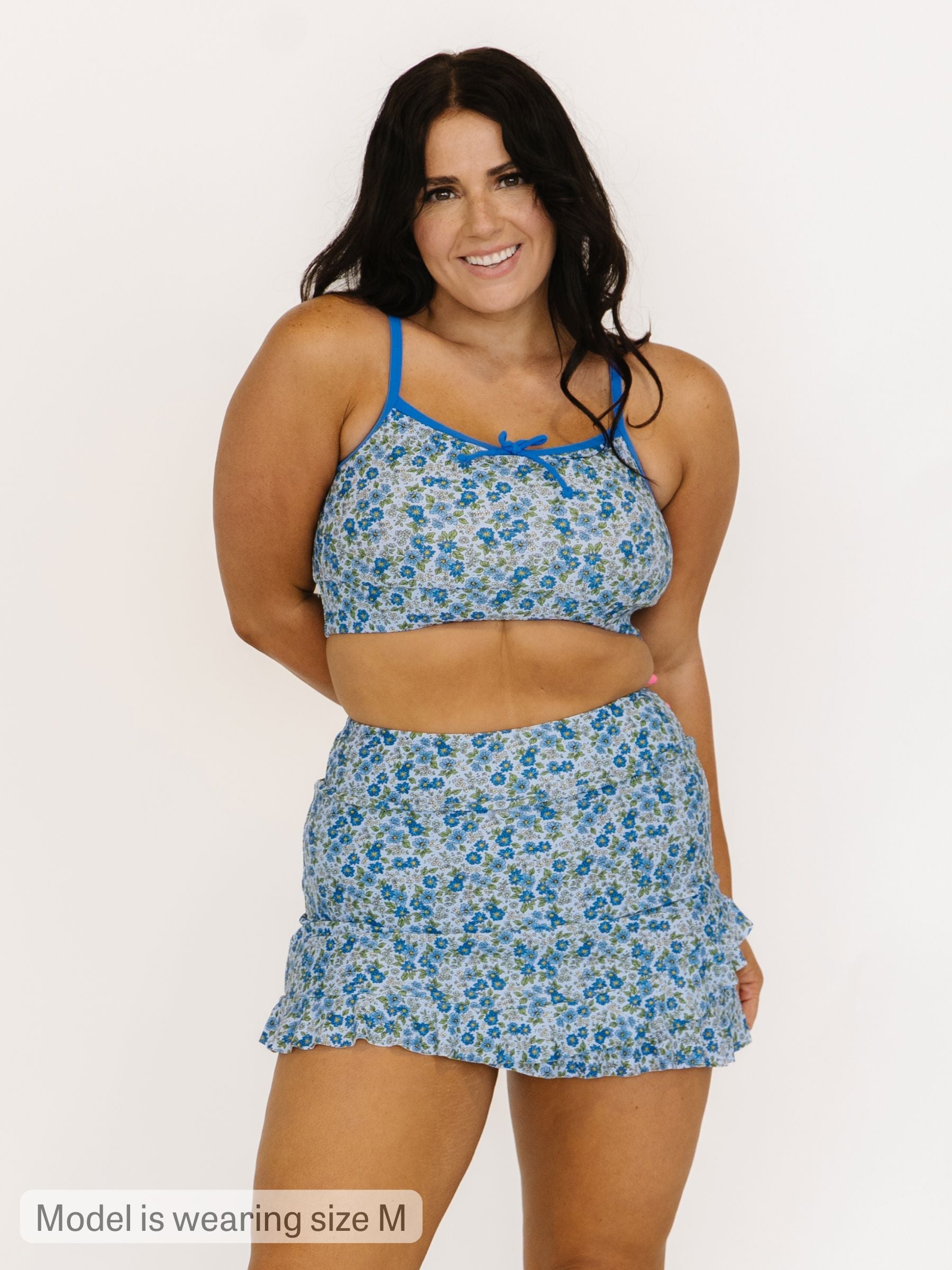 Cornflower Ruffle Skirt w/ Bottoms
