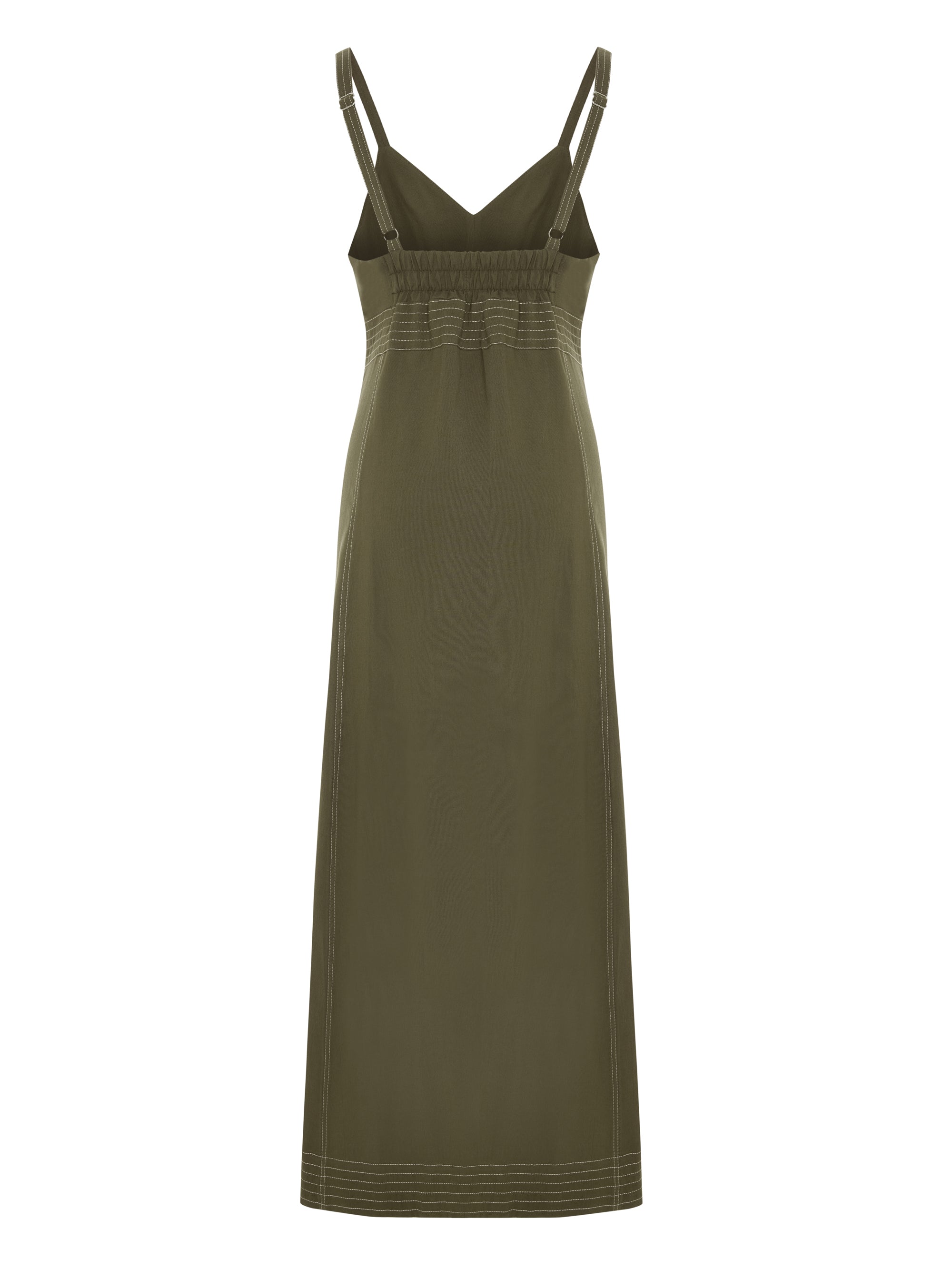 Eva Maxi Dress - Khaki Green