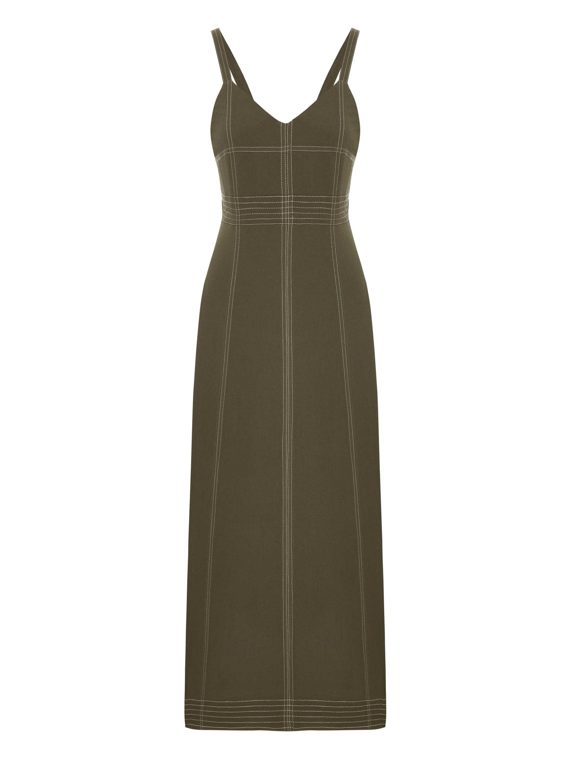 Eva Maxi Dress - Khaki Green