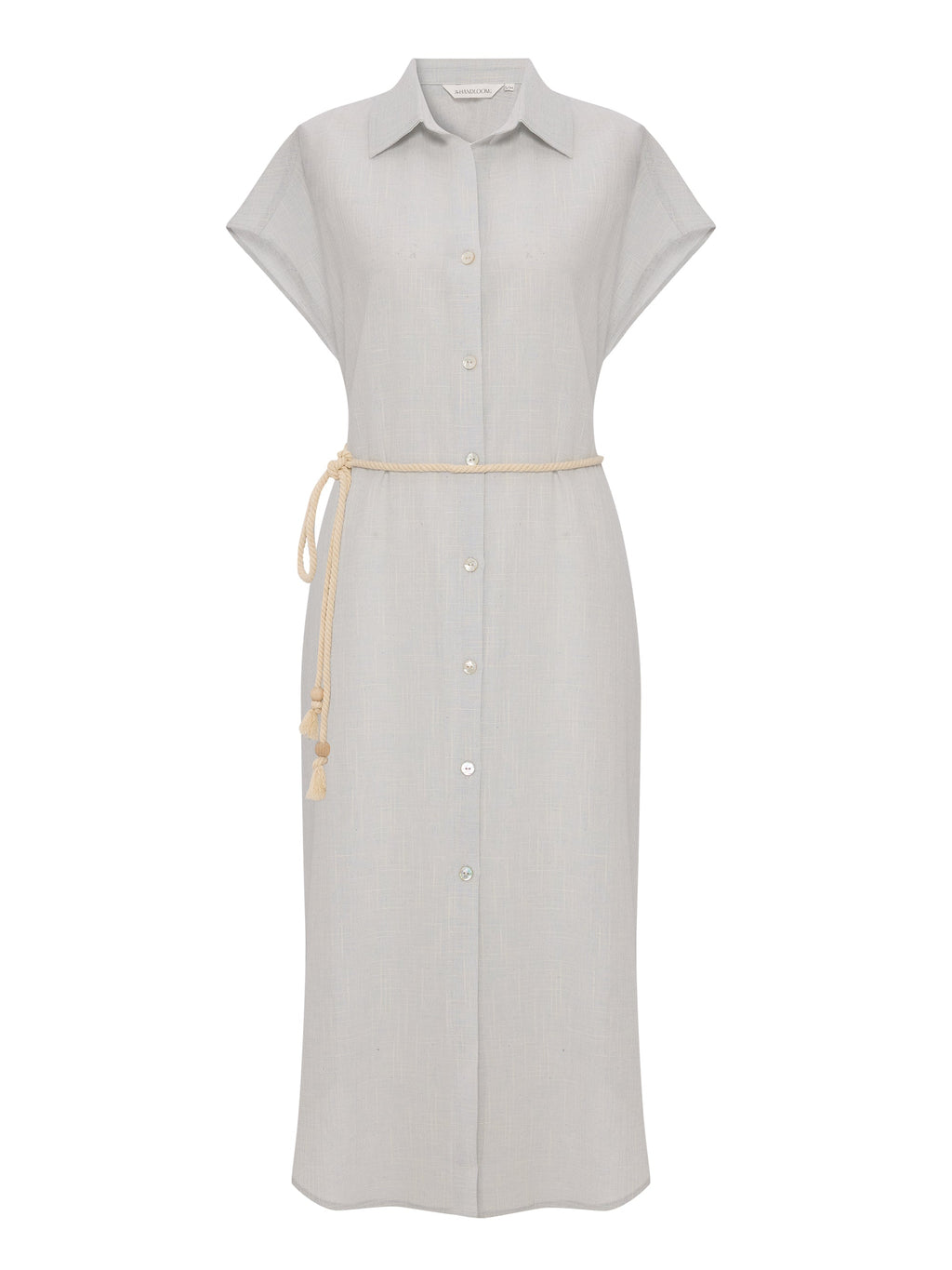 The Handloom Zaya Shirt Dress Baby Blue