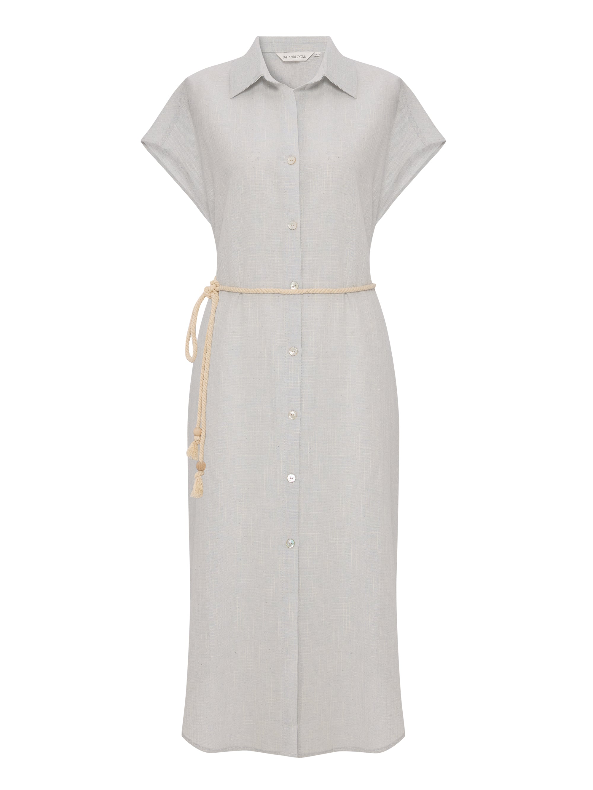 The Handloom Zaya Shirt Dress Baby Blue