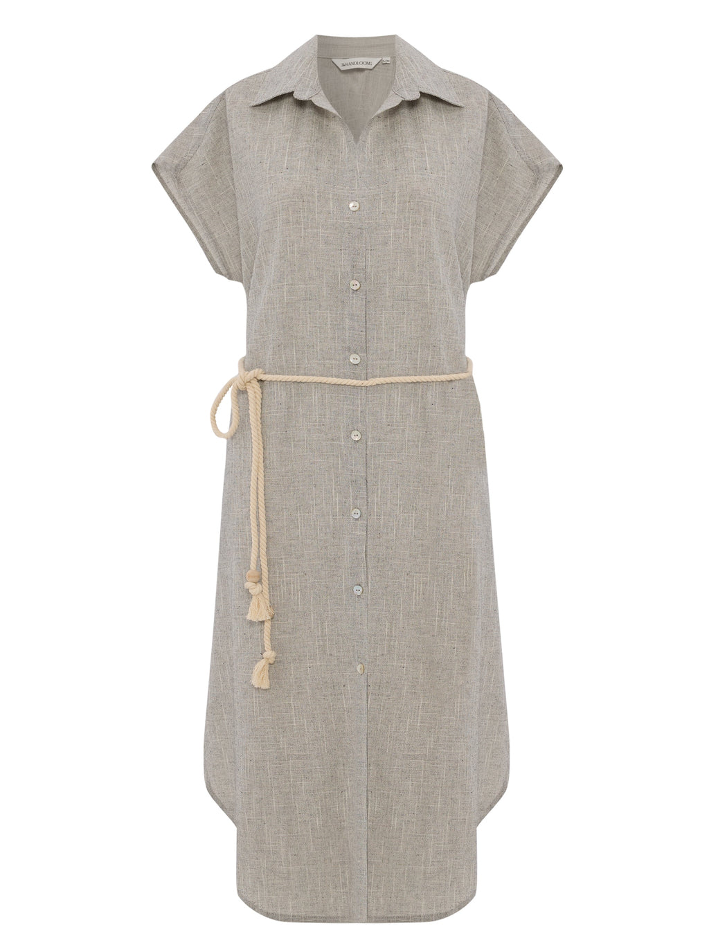 The Handloom Zaya Shirt Dress Gray