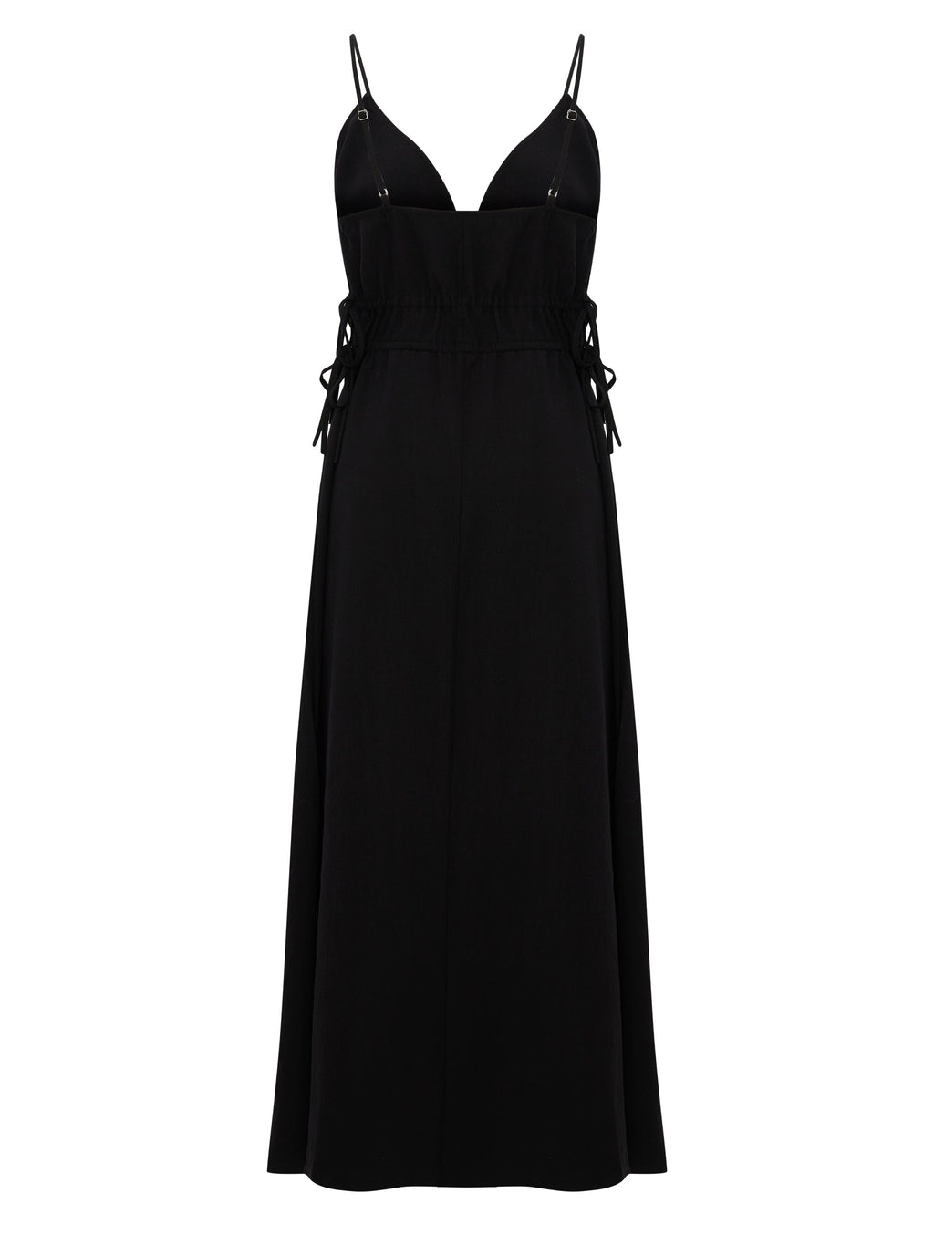 The Handloom Sofia Ties Maxi Dress Black