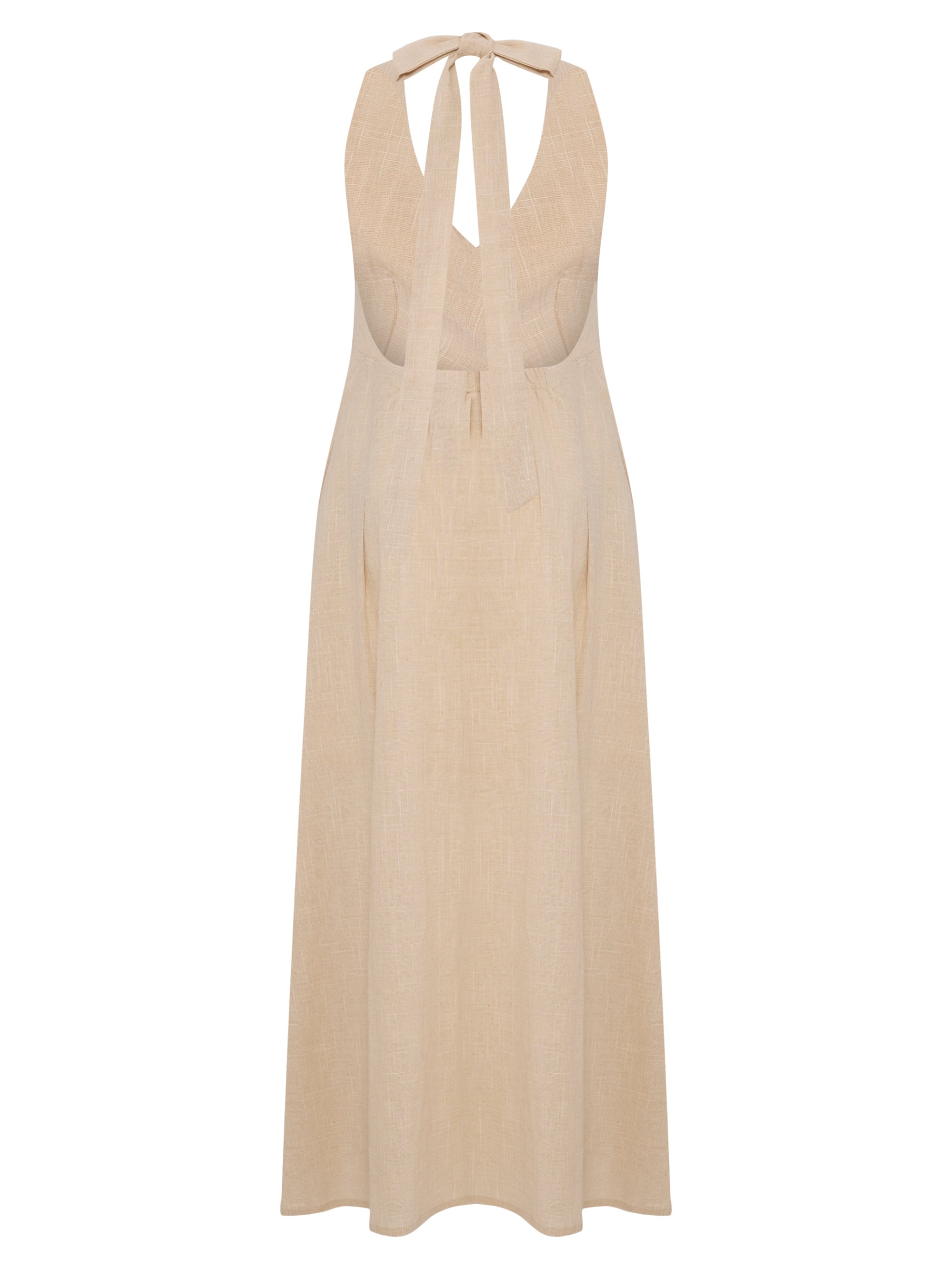 The Handloom Sahara Sun Maxi Dress Natural