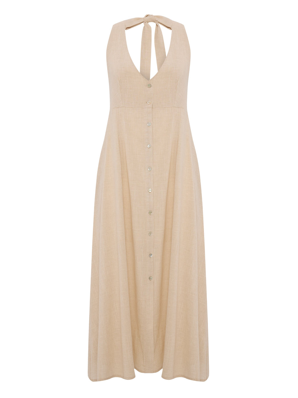 The Handloom Sahara Sun Maxi Dress Natural