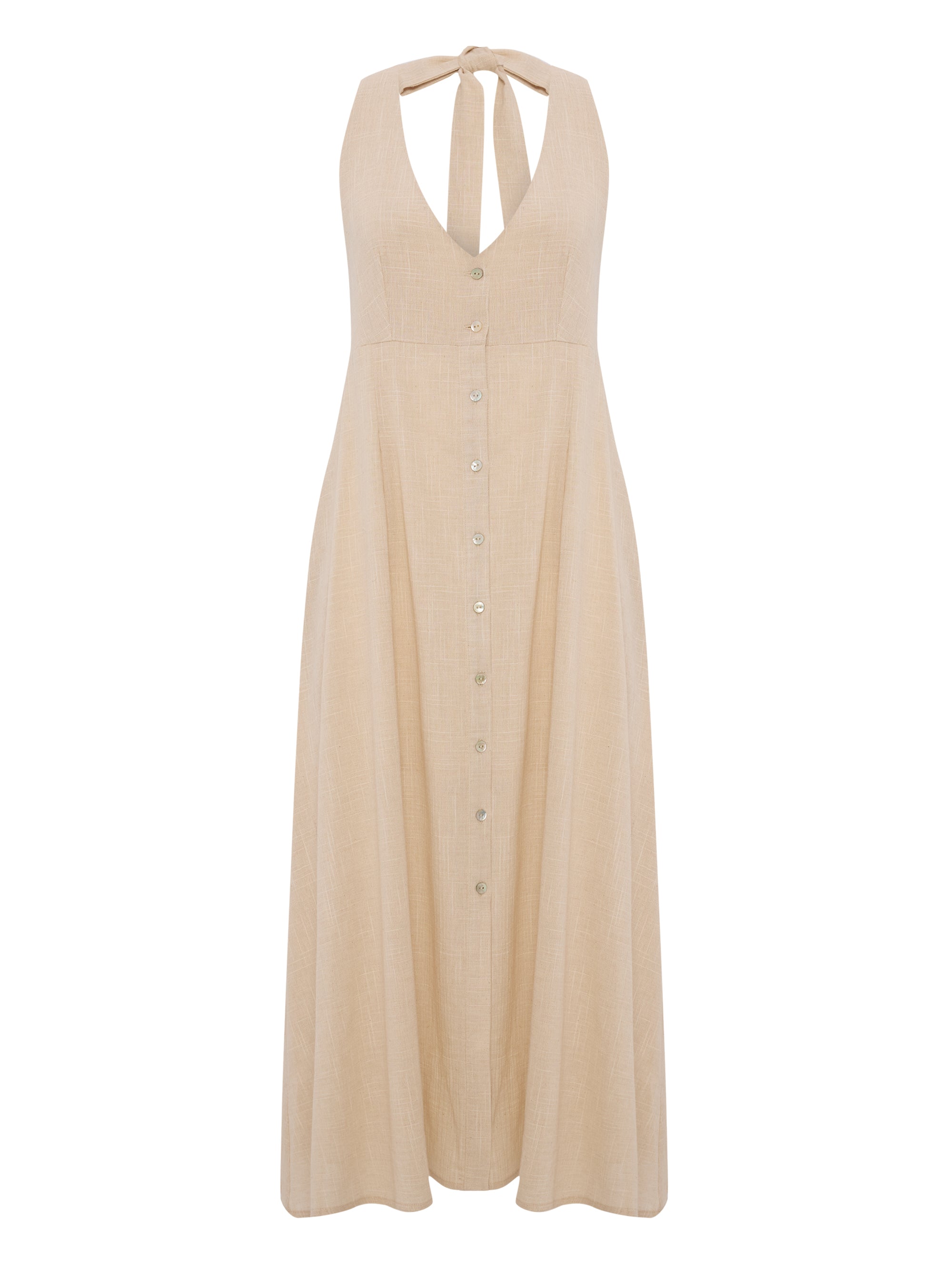 The Handloom Sahara Sun Maxi Dress Natural