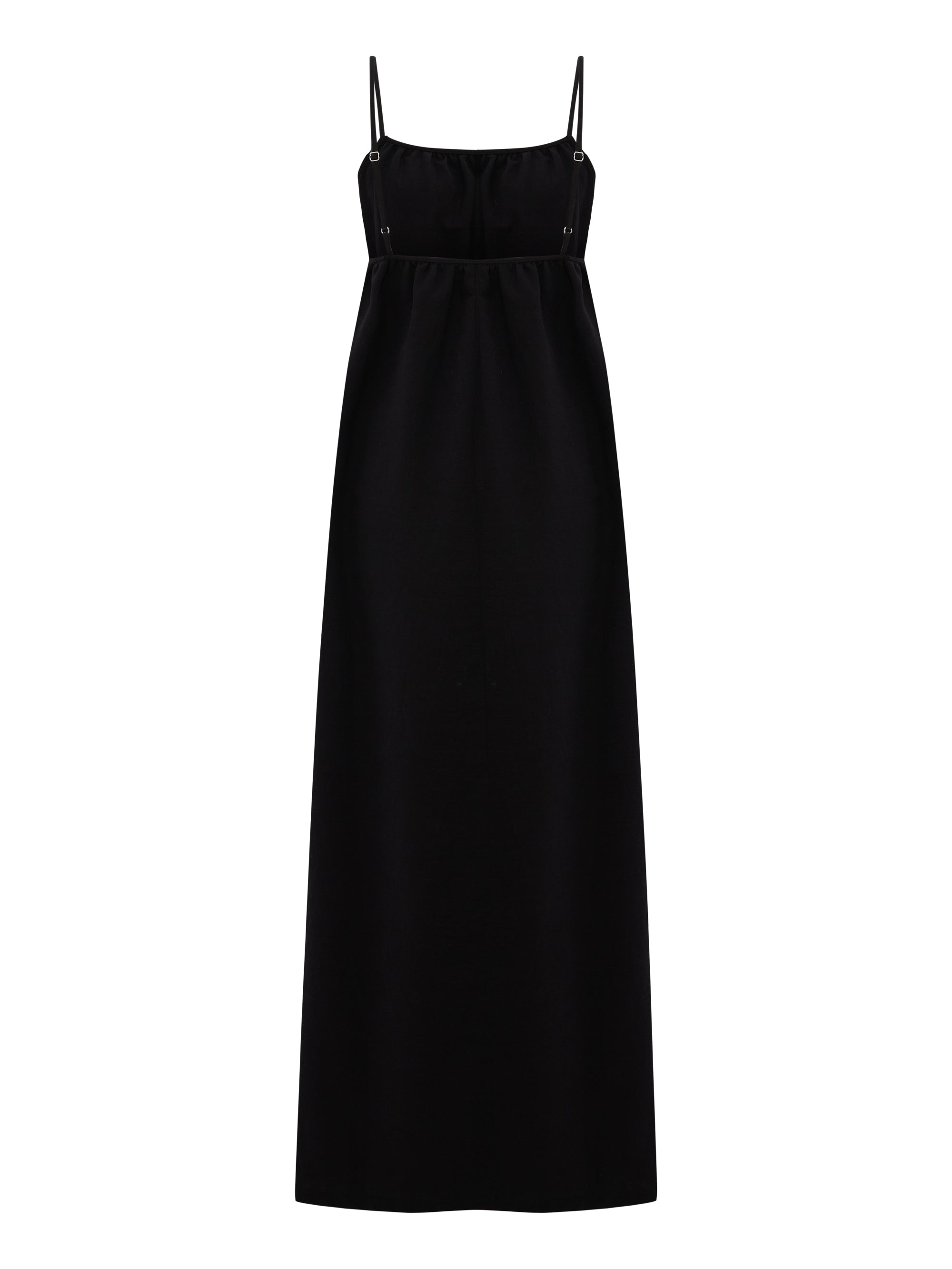 The Handloom Bliss Flow Maxi Dress Black