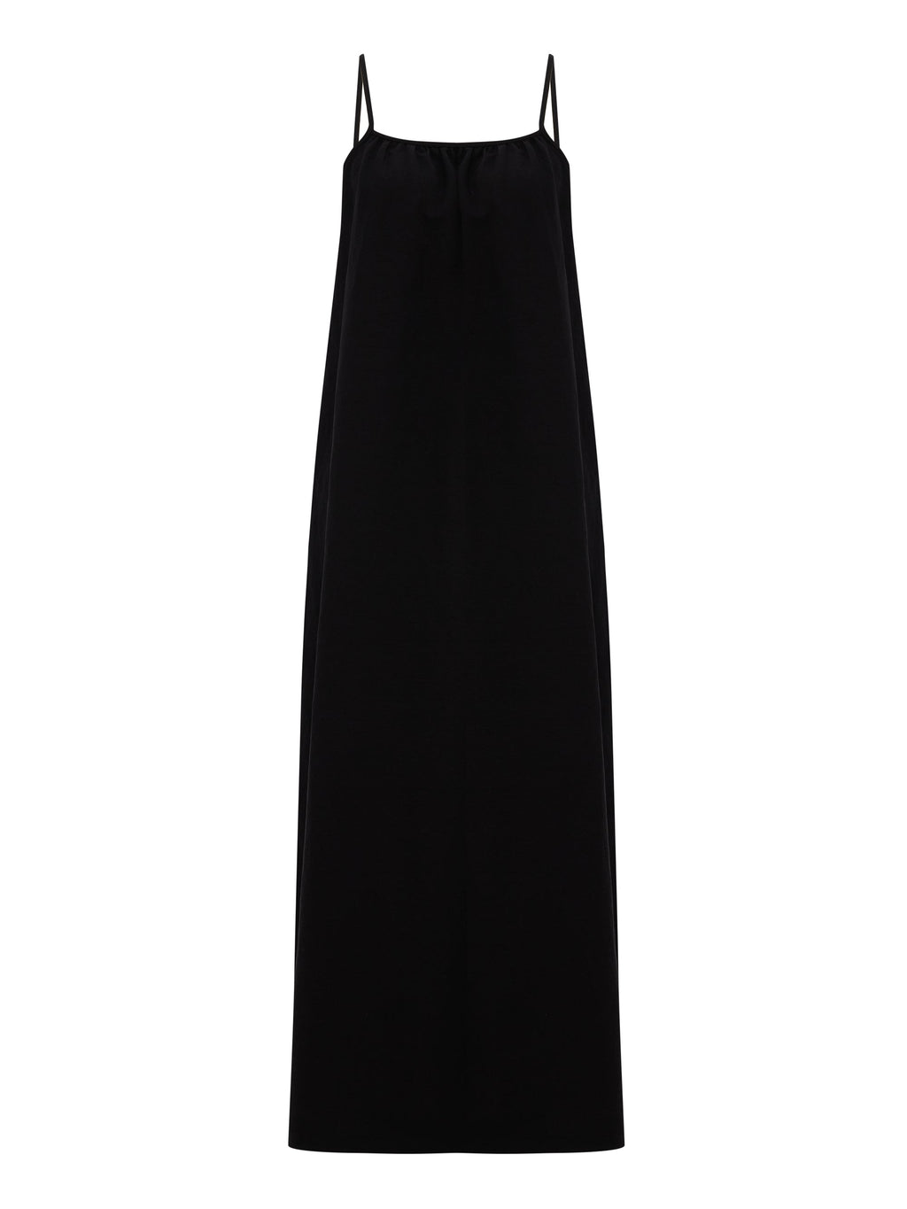 The Handloom Bliss Flow Maxi Dress Black
