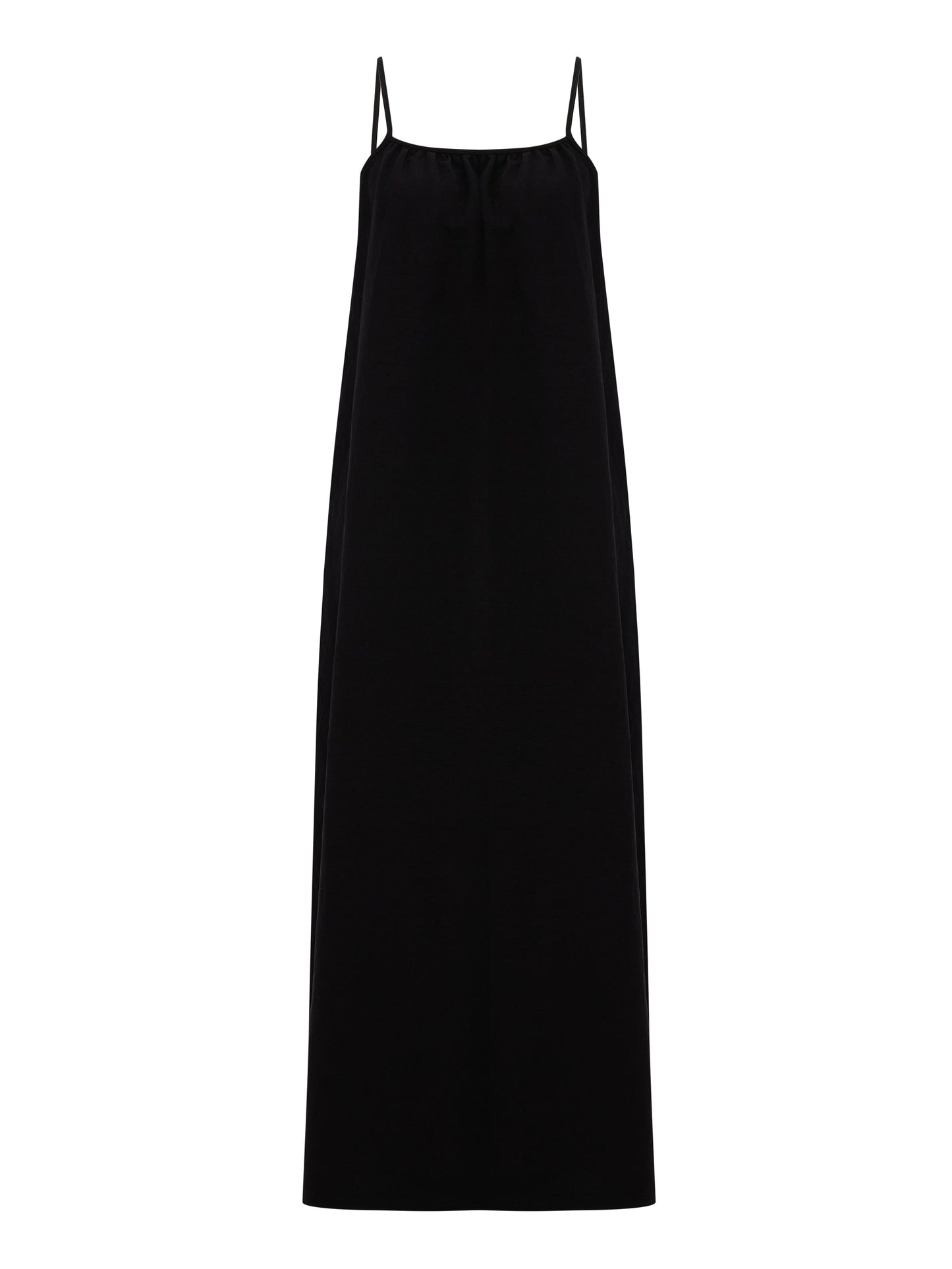 The Handloom Bliss Flow Maxi Dress Black