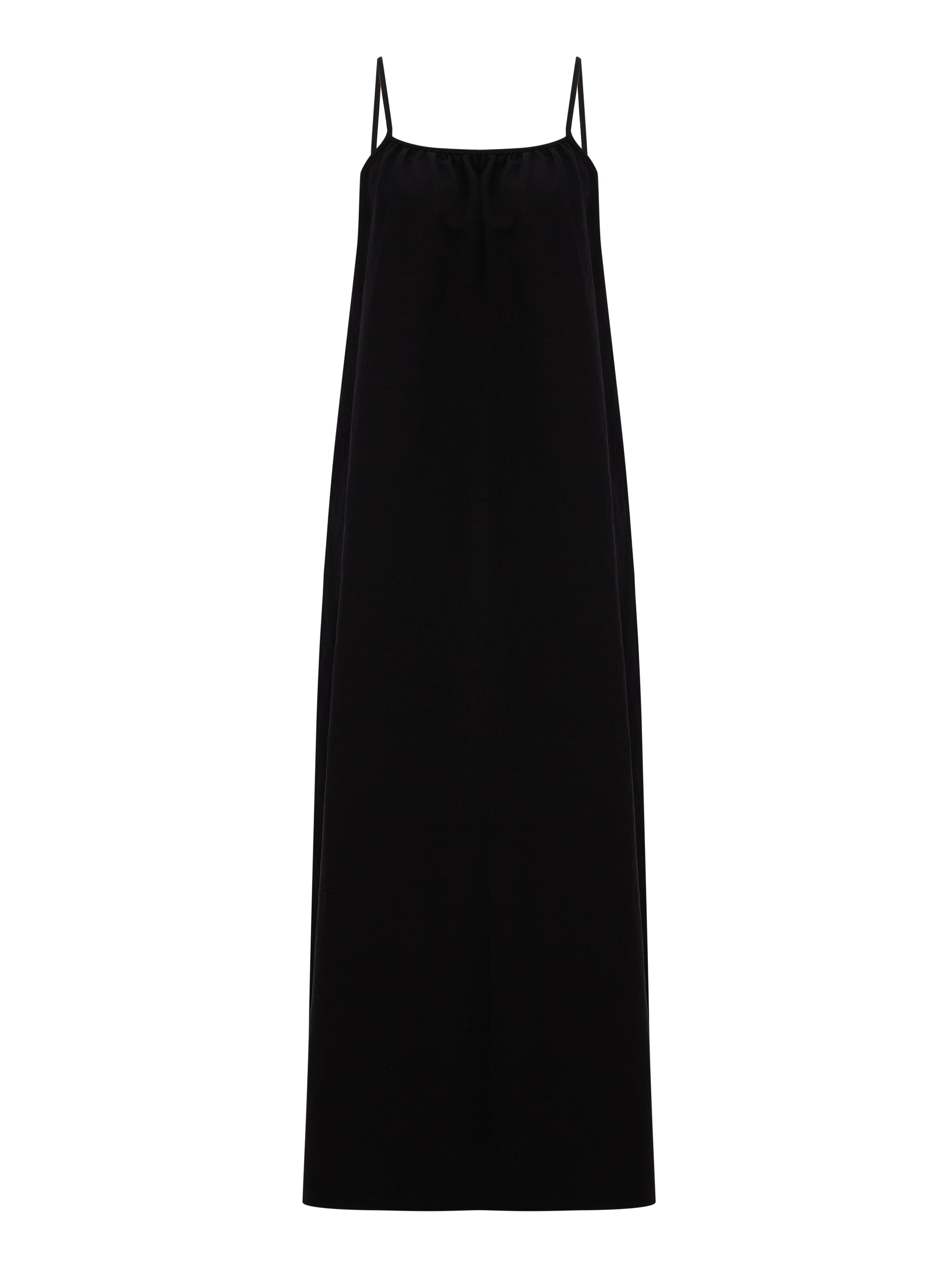 The Handloom Bliss Flow Maxi Dress Black