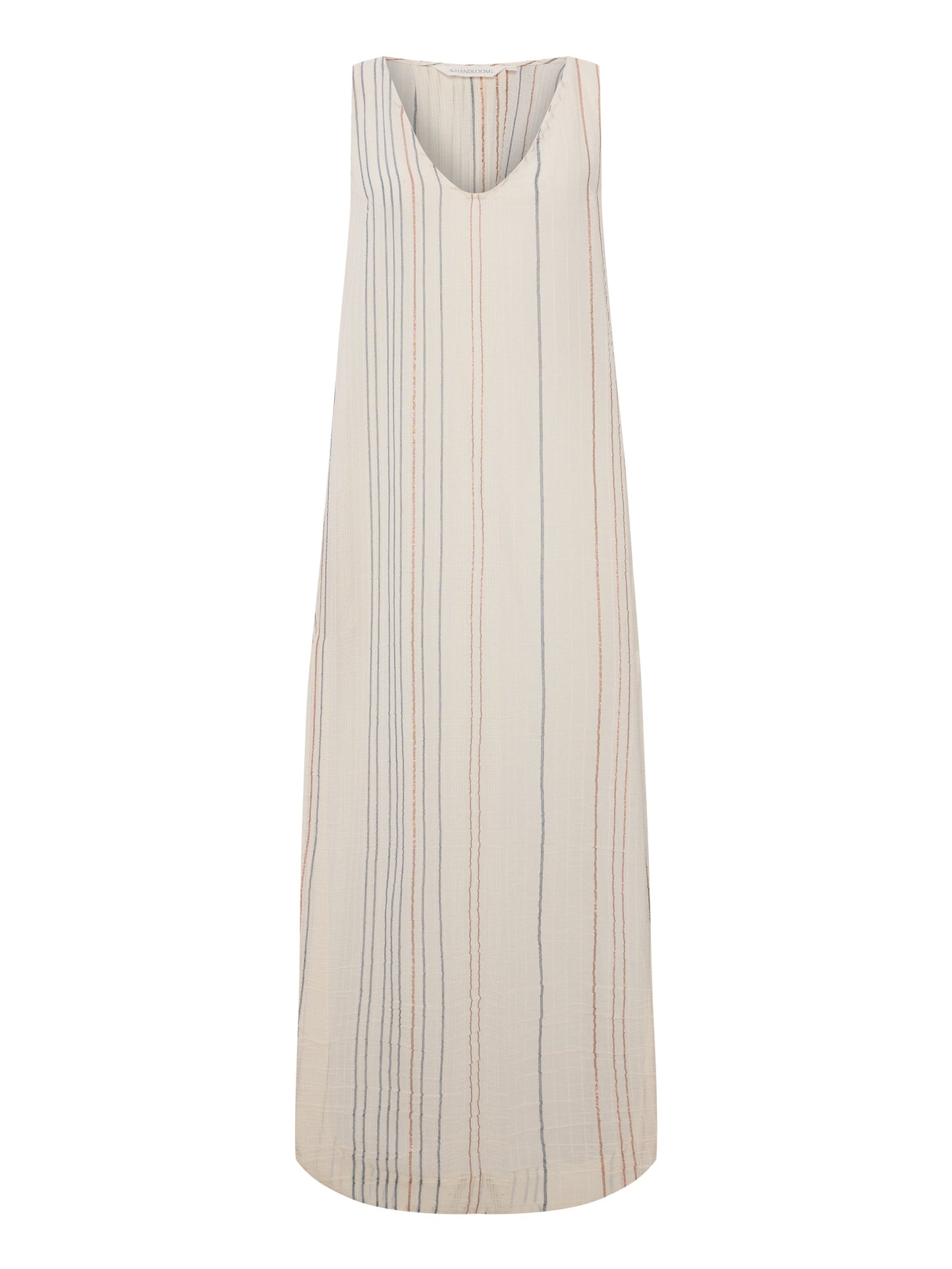 The Handloom Day Break Dress Natural With Stripes