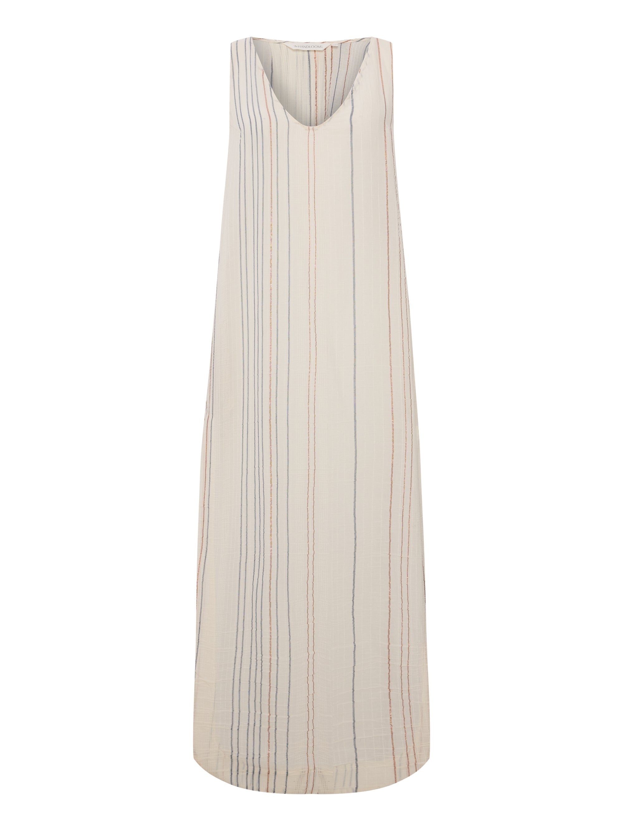 The Handloom Day Break Dress Natural With Stripes