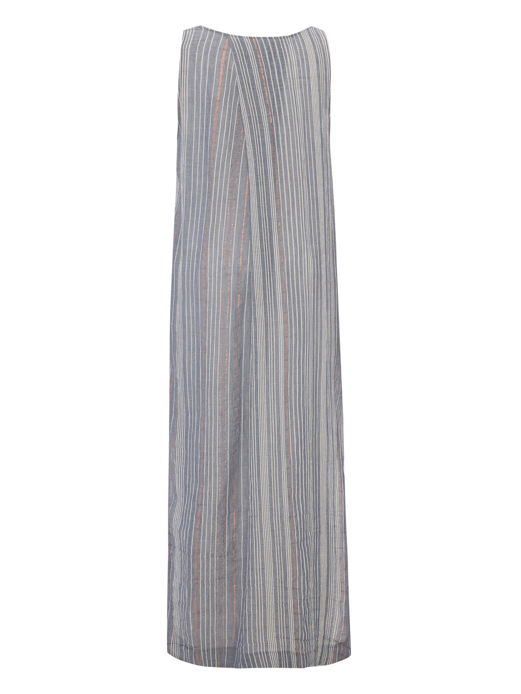 The Handloom Day Break Dress Navy With Stripes