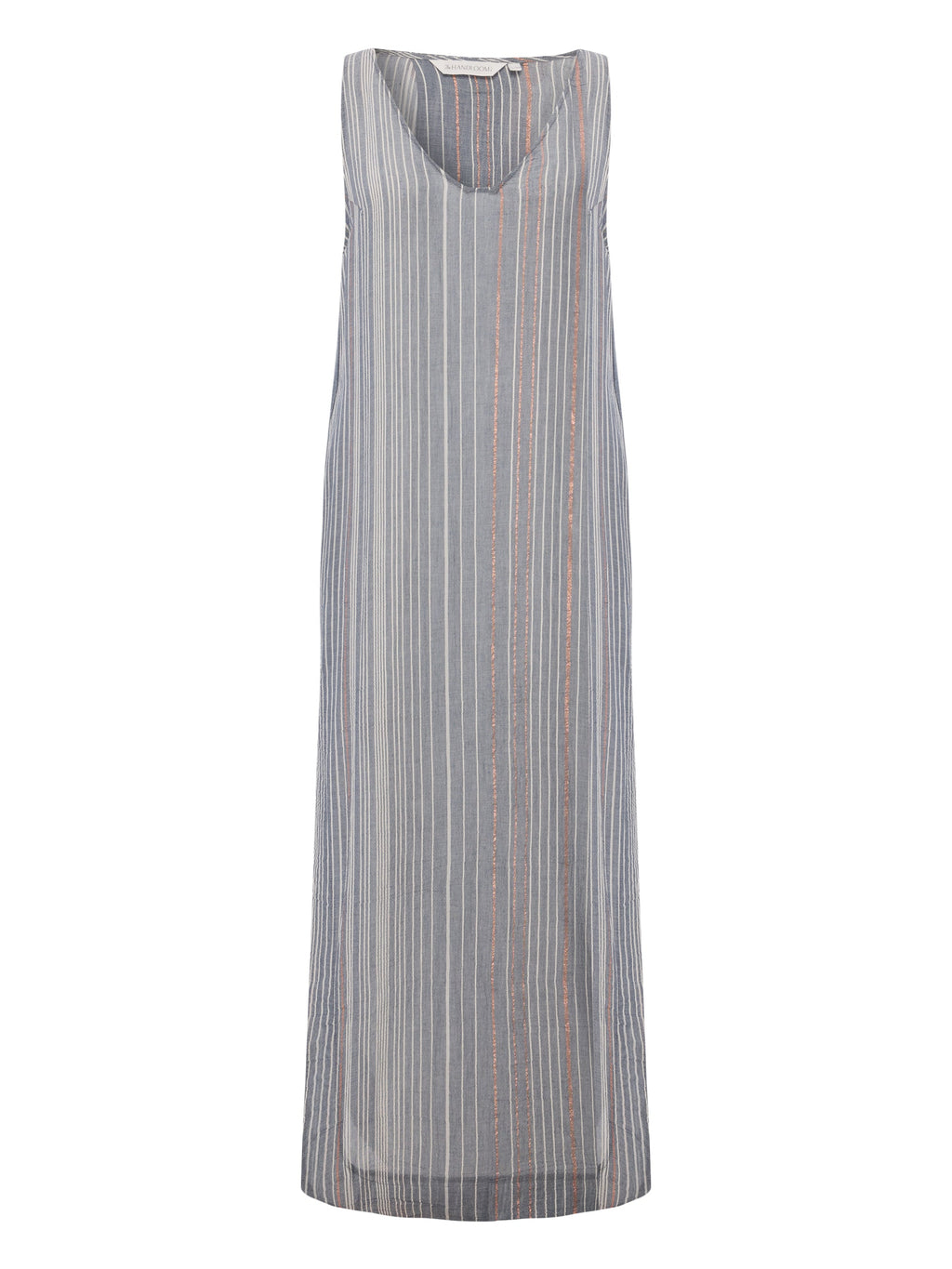 The Handloom Day Break Dress Navy With Stripes