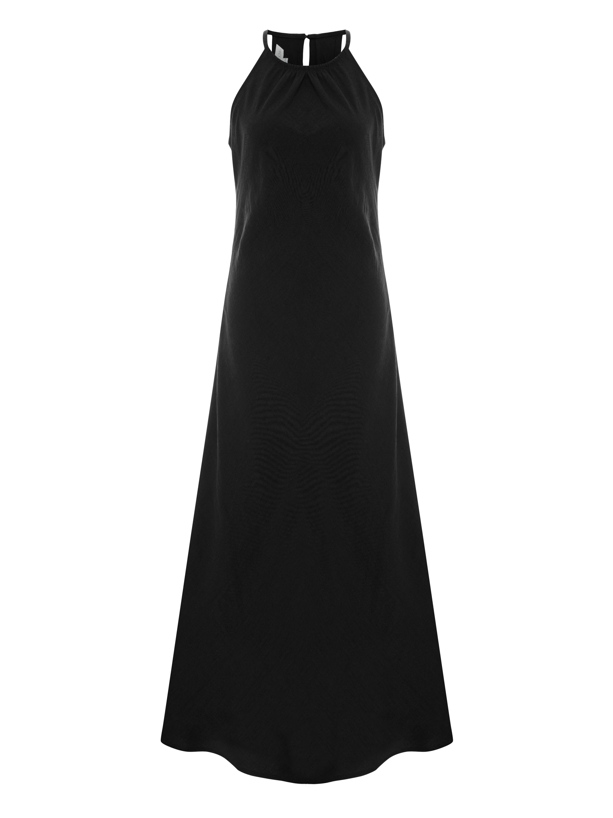 Nora Halter Maxi Dress - Black