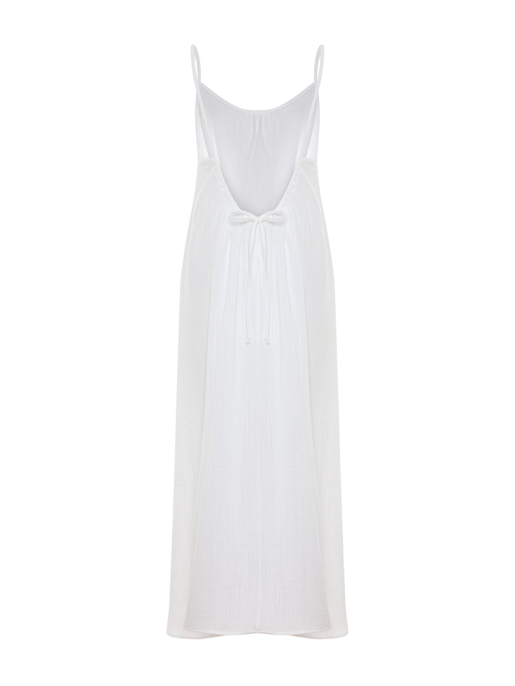 Aura Low Back Maxi Dress - White