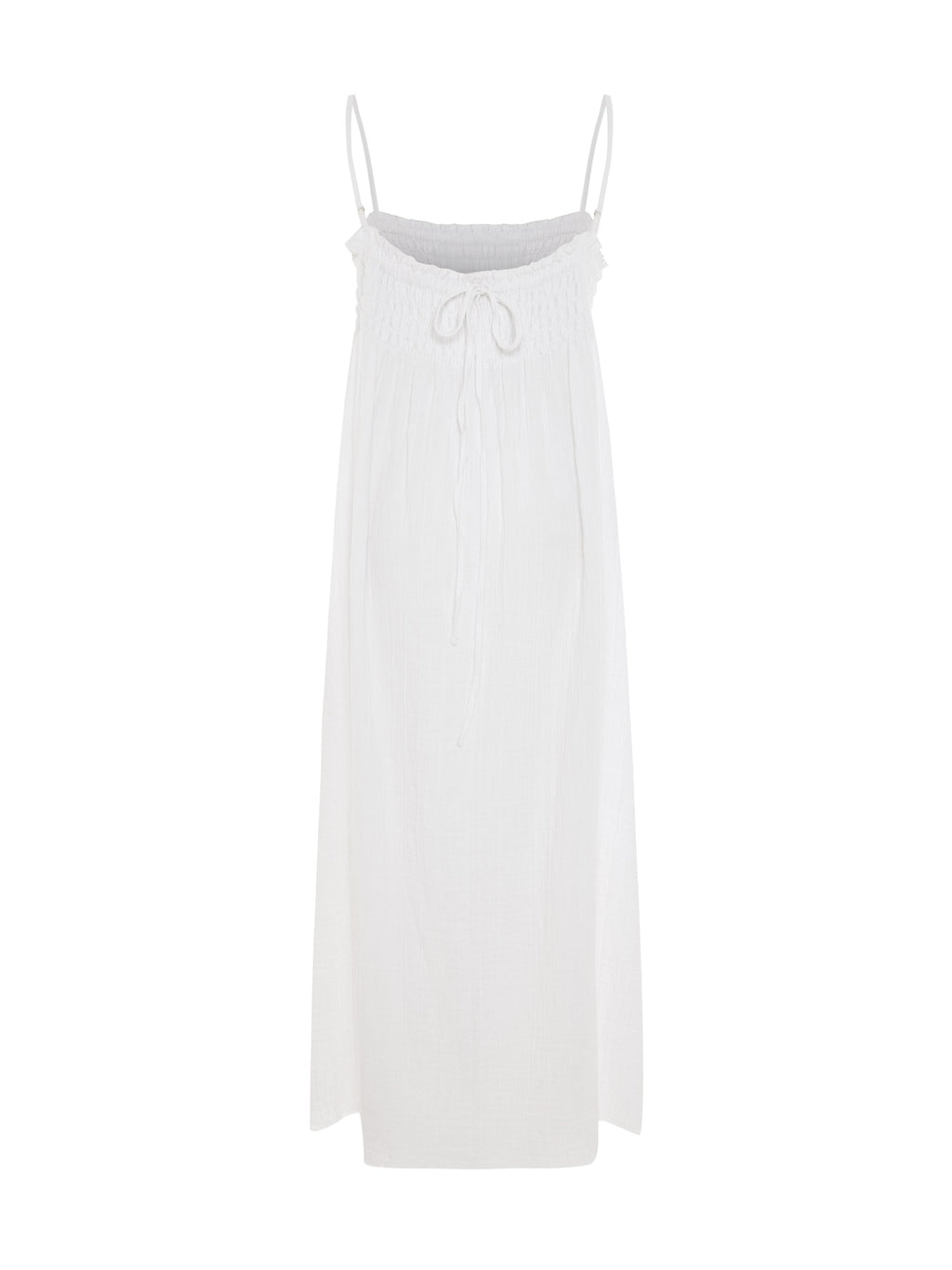 Kaya Smocked Maxi Dress - White