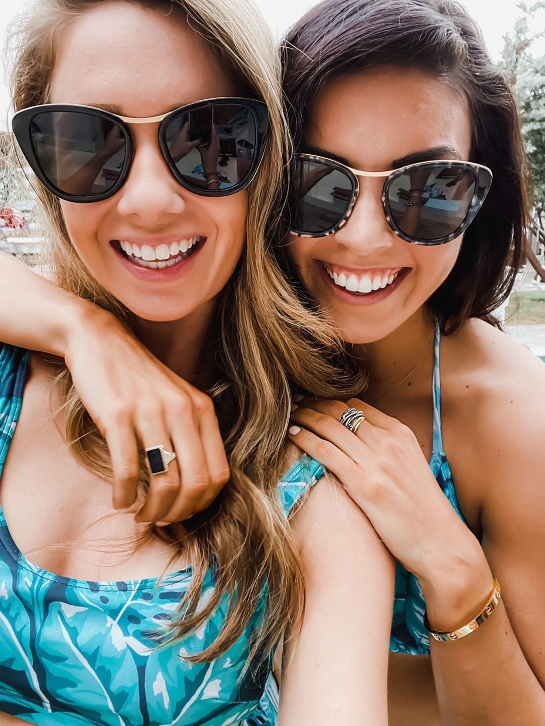 Bisous Sunglasses The Hannah Piano Black Gold