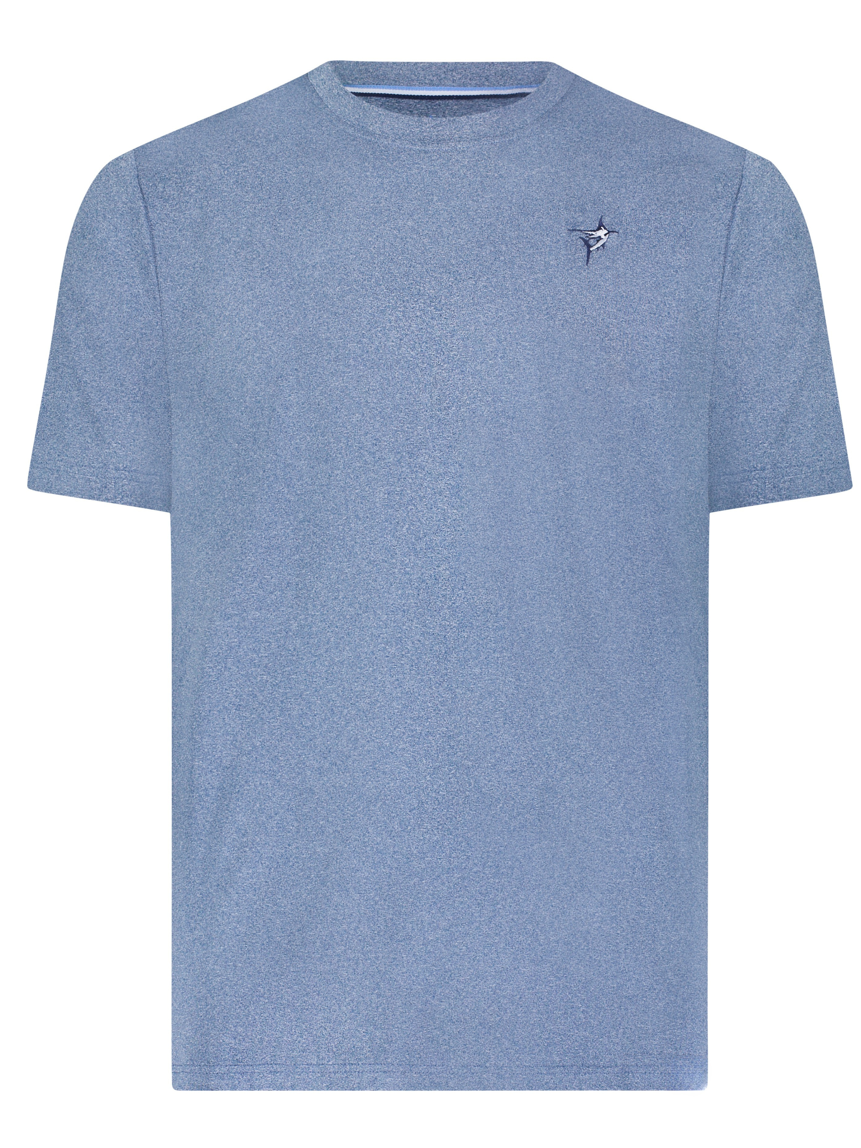 White Water Dockside Performance Tee, Blue/Grey