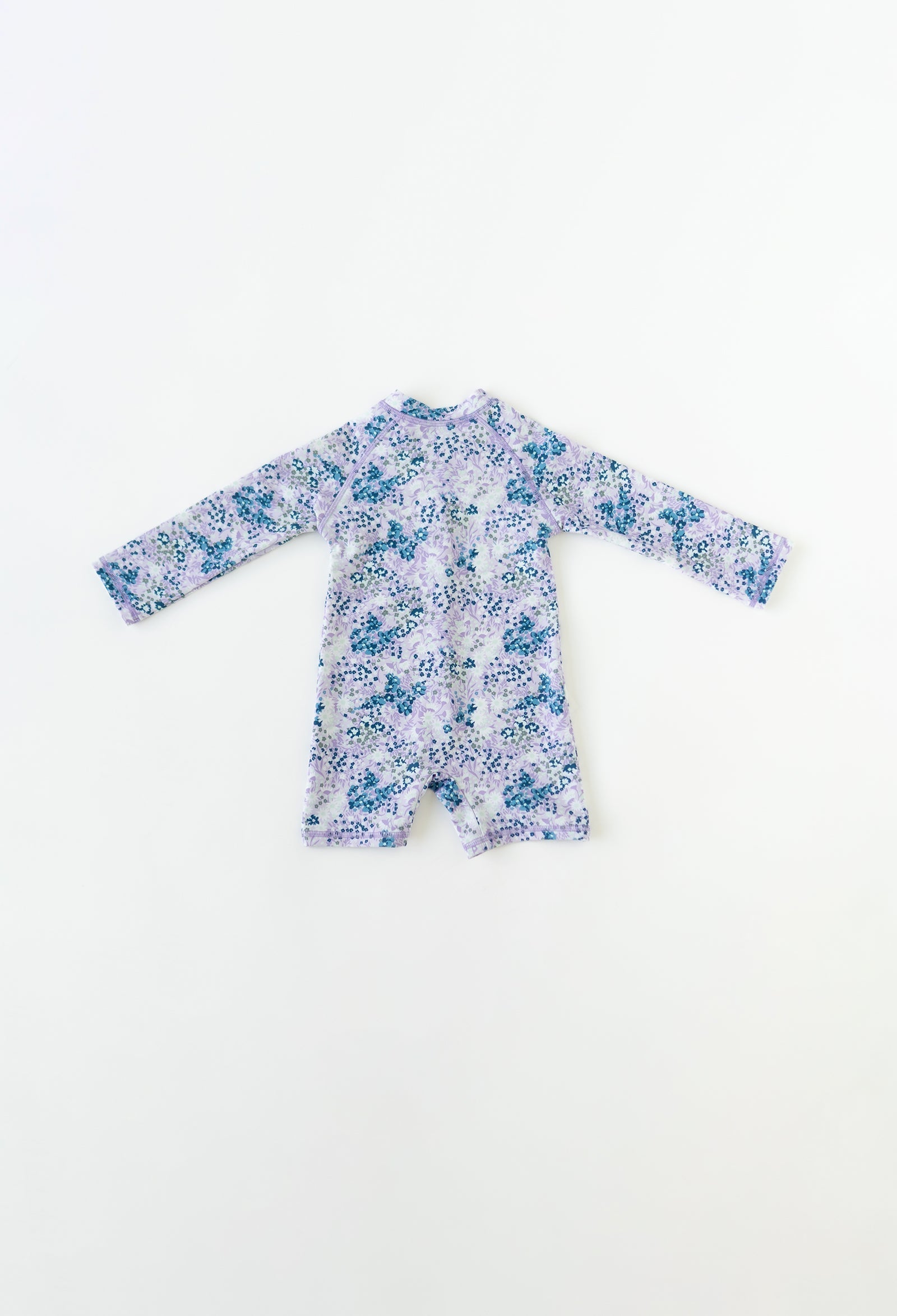 Coolibar Mini Taylor Baby Long Sleeve Sunsuit With Upf50 Sun Protection And Easy Zip Front Lavender Fields