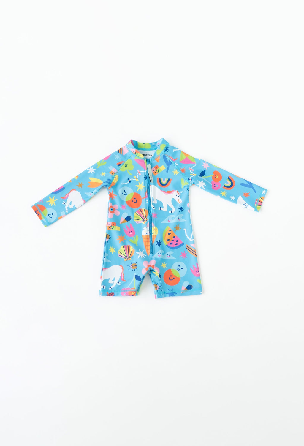 Coolibar Mini Taylor Baby Long Sleeve Sunsuit Upf50 Sun Protection Zip Front Inseam Snap Closures Easy Diaper Changes