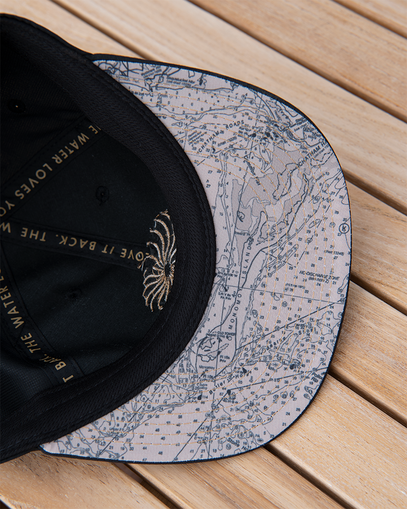Line In The Sand Black UPF Lite Cap