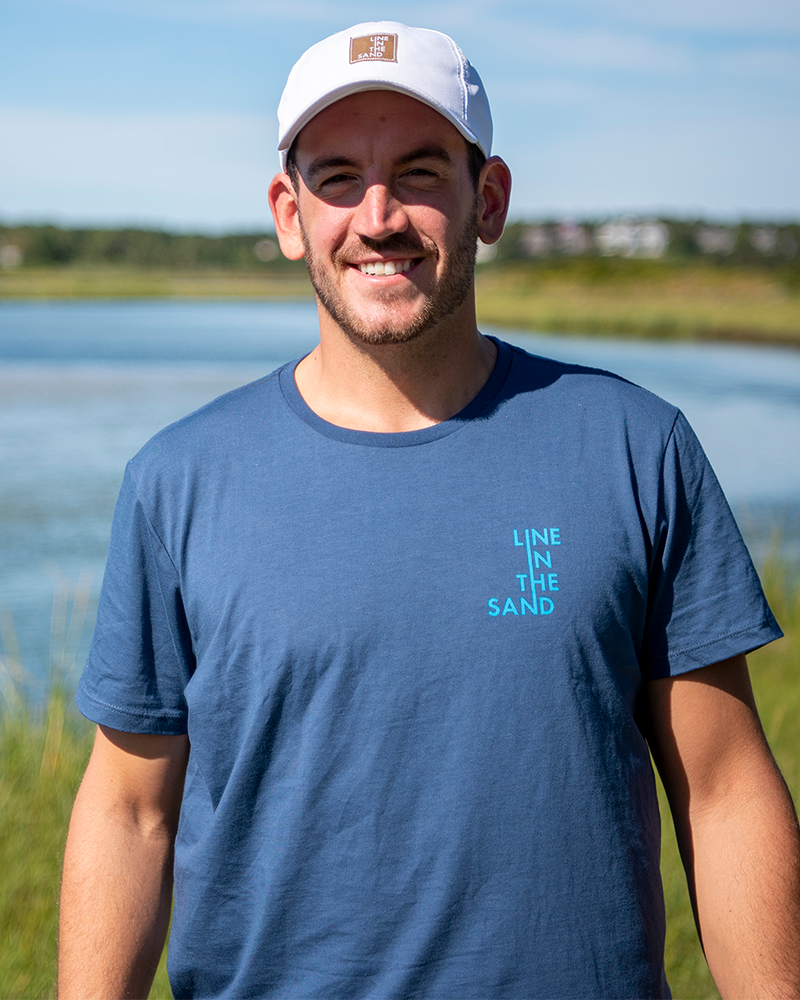 Line In The Sand Unisex Modern Wave Tee