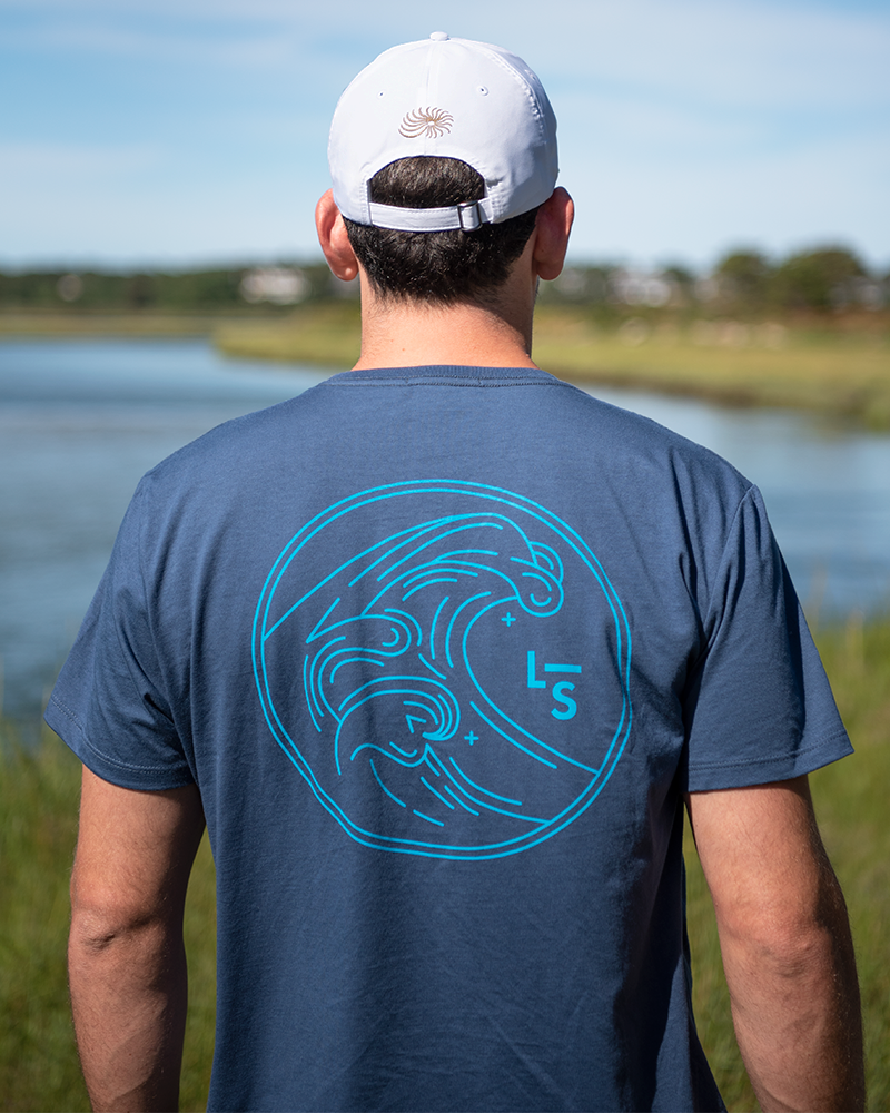 Line In The Sand Unisex Modern Wave Tee