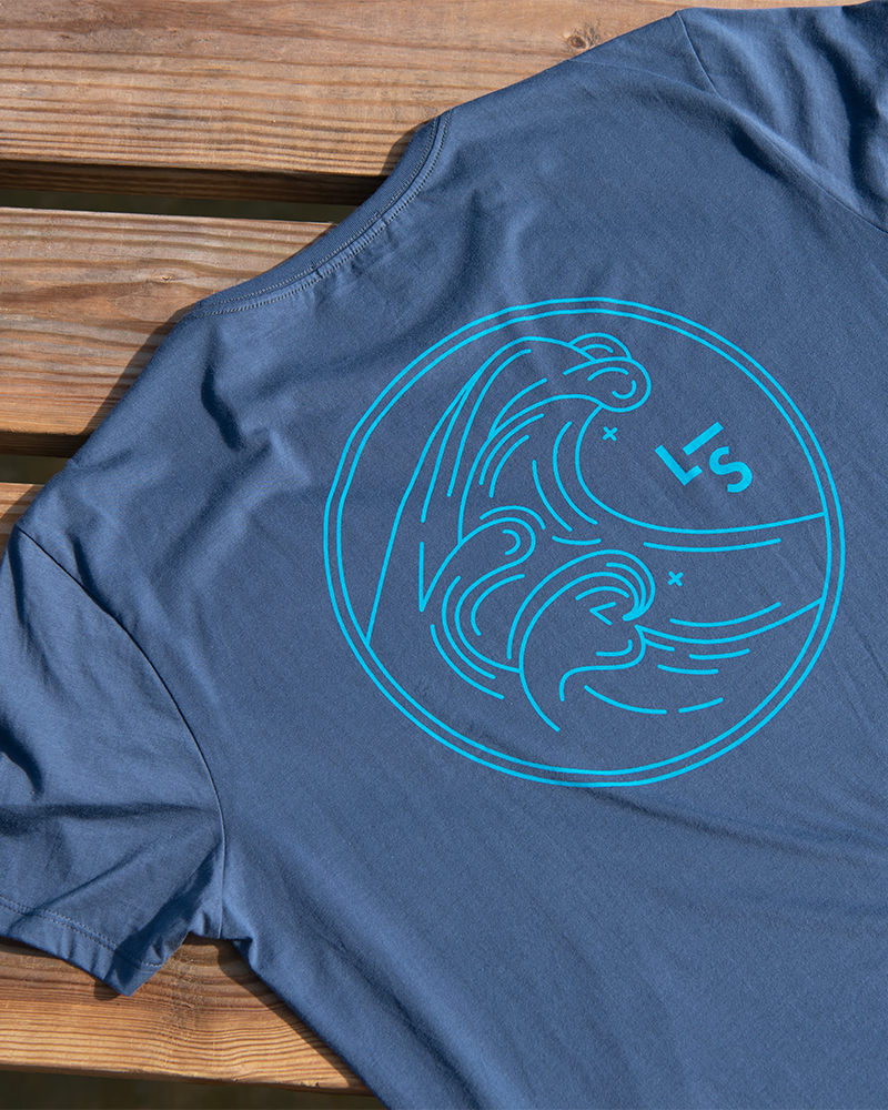 Line In The Sand Unisex Modern Wave Tee