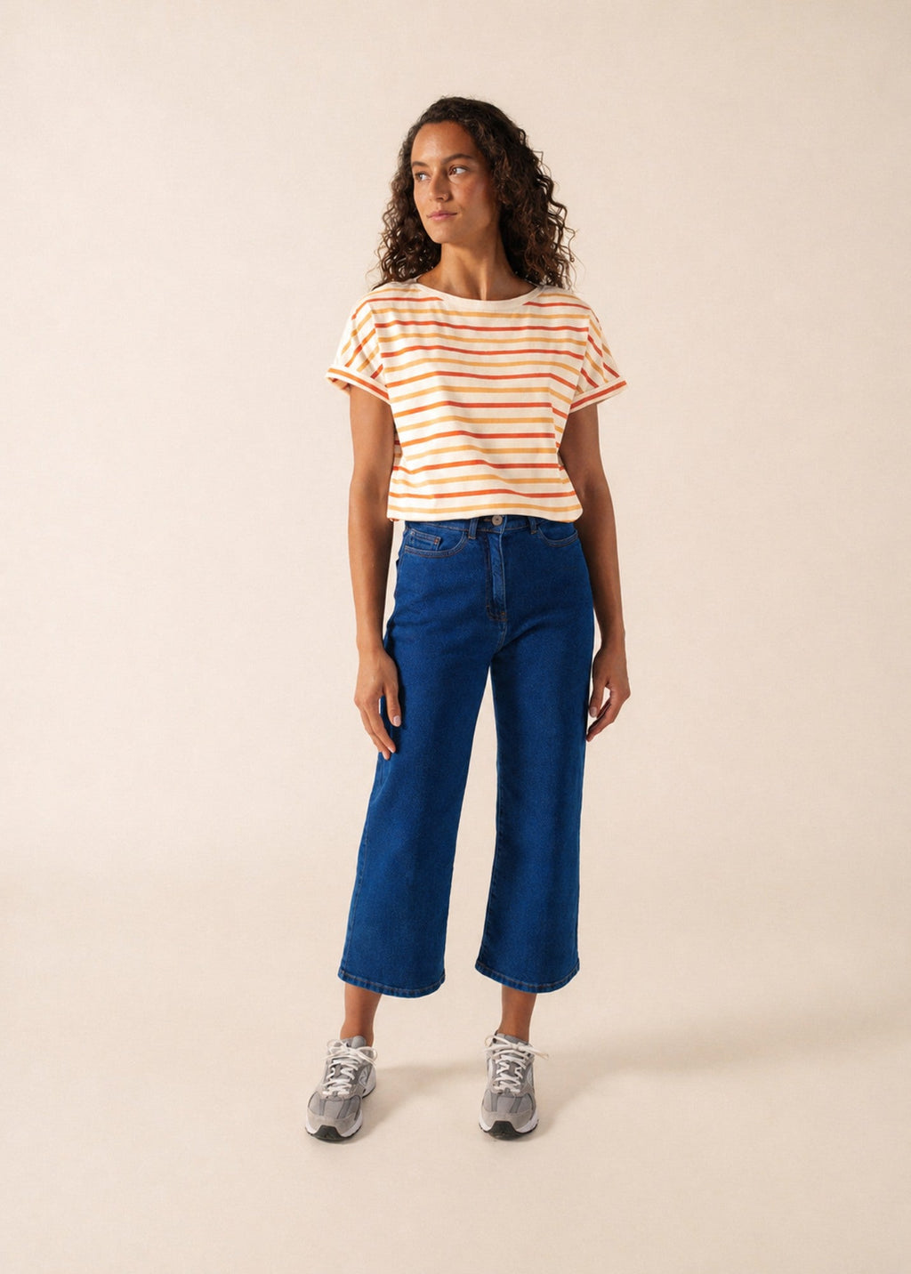 Saint James ELISE Boat Neck Striped T-Shirt (INTERWOVEN EARTH)