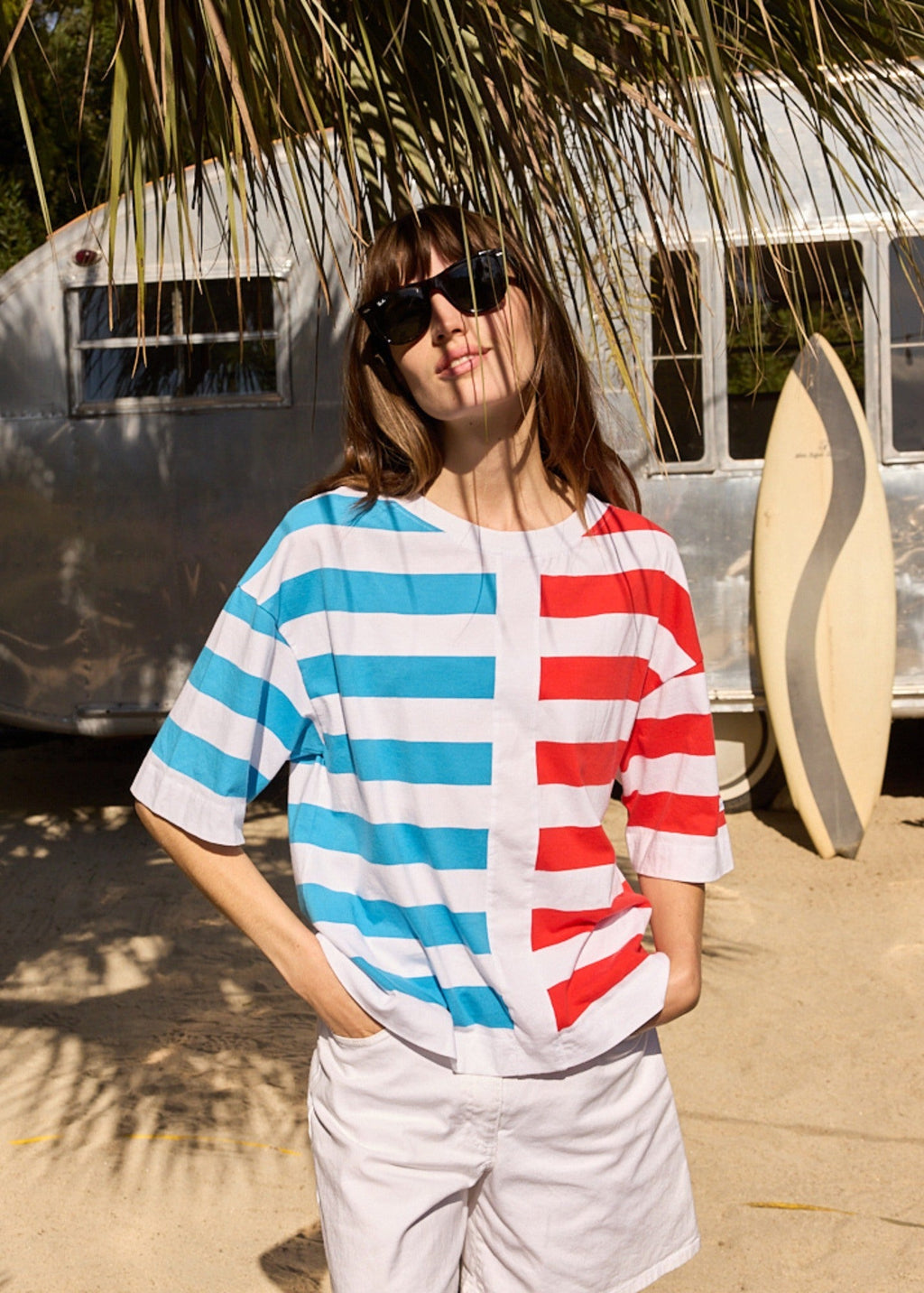 Saint James ESTELLE Graphic Striped T-Shirt (PLAY)