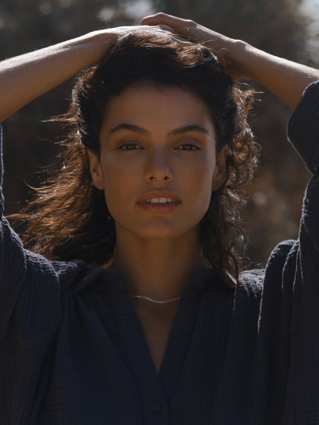 The Handloom Echo Maxi Set Navy