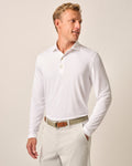 Johnnie-O Performance Featherweight Long Sleeve Polo, White