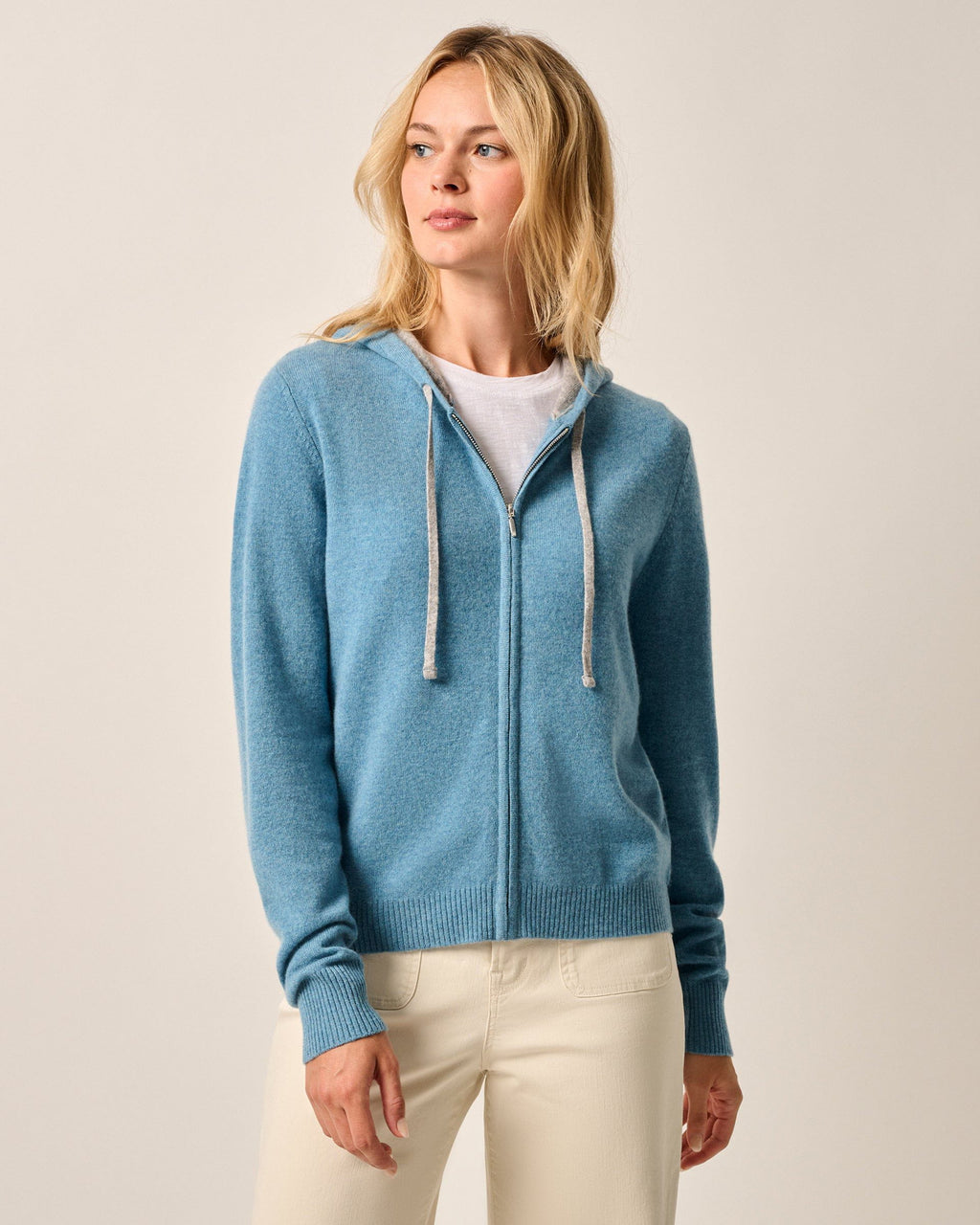 Johnnie-O Amanda Cashmere Full Zip Hooded Sweater