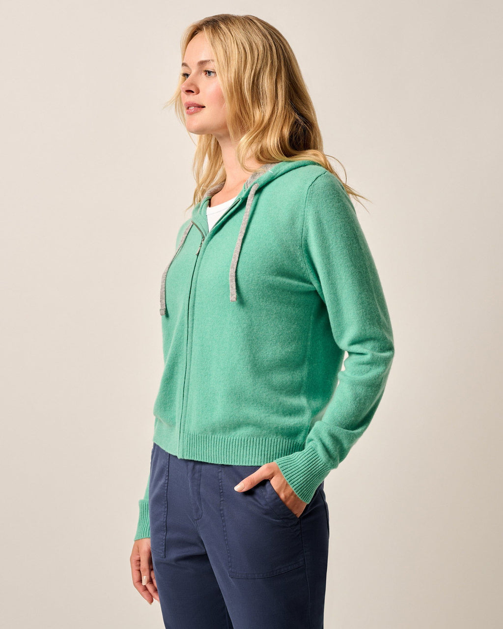 Johnnie-O Amanda Cashmere Full Zip Hooded Sweater