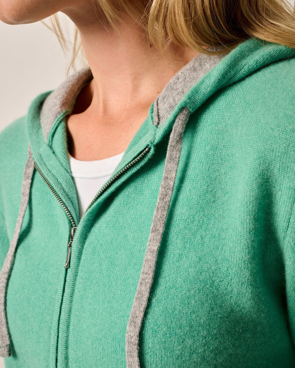 Johnnie-O Amanda Cashmere Full Zip Hooded Sweater