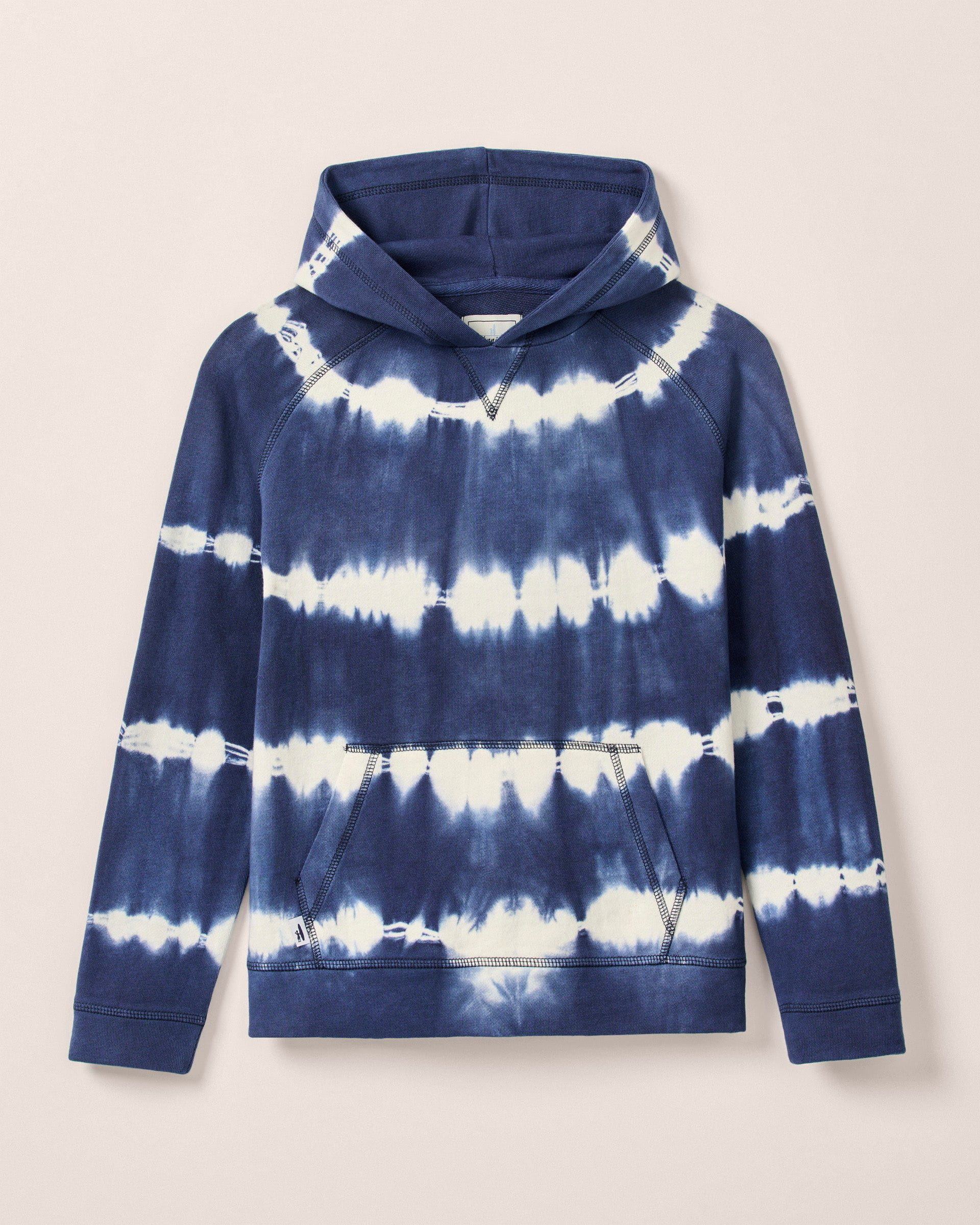 Johnnie-O Bo Jr. Tie-Dye Pullover Hoodie, Navy
