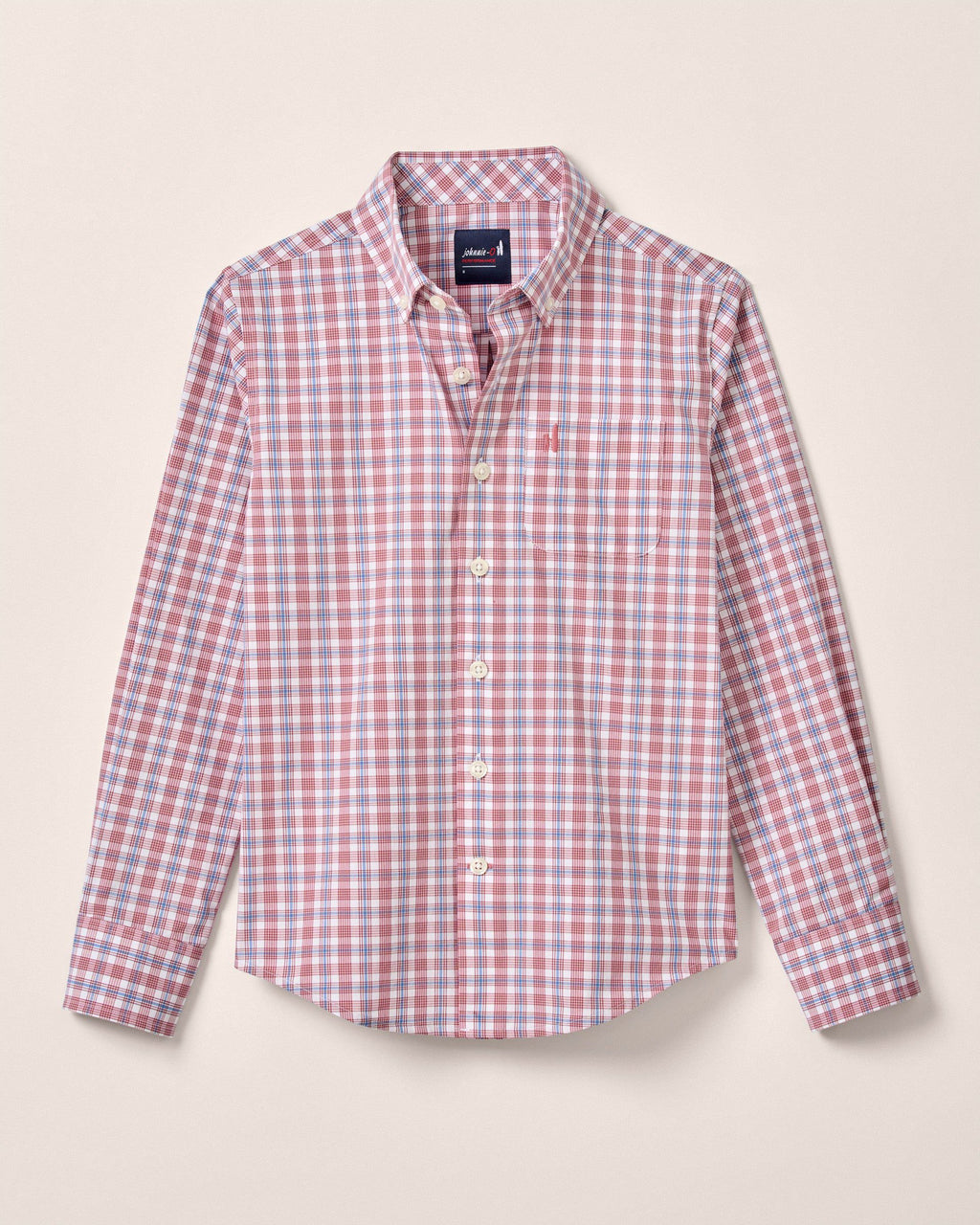 Johnnie-O Everyday Performance Jr. Button Down Shirt - Brantley, Malibu Red