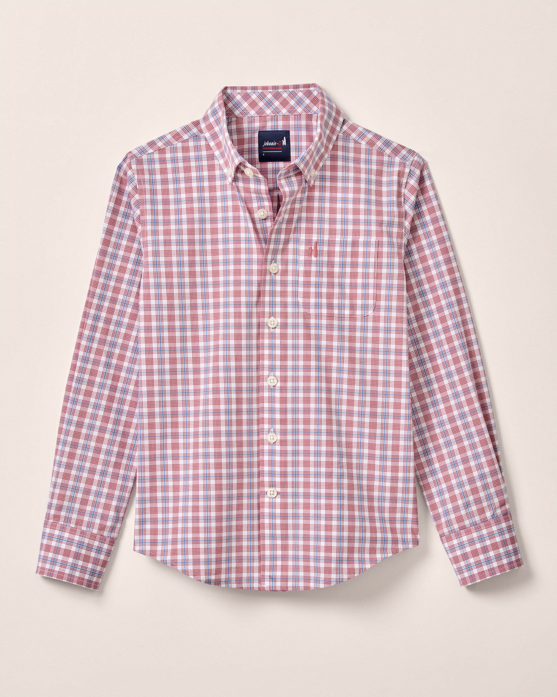 Johnnie-O Everyday Performance Jr. Button Down Shirt - Brantley, Malibu Red