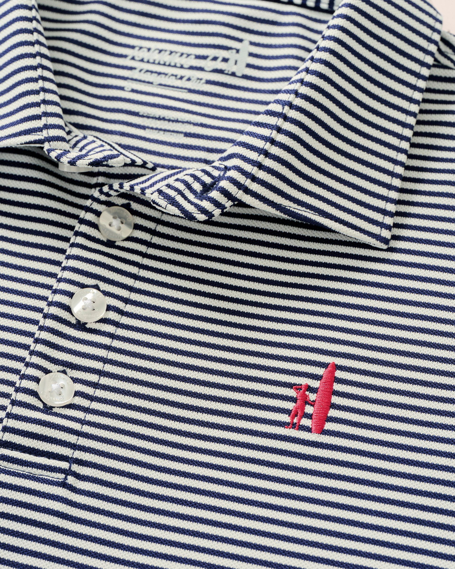 Johnnie-O Performance Mesh Jr. Polo - Dru Stripe