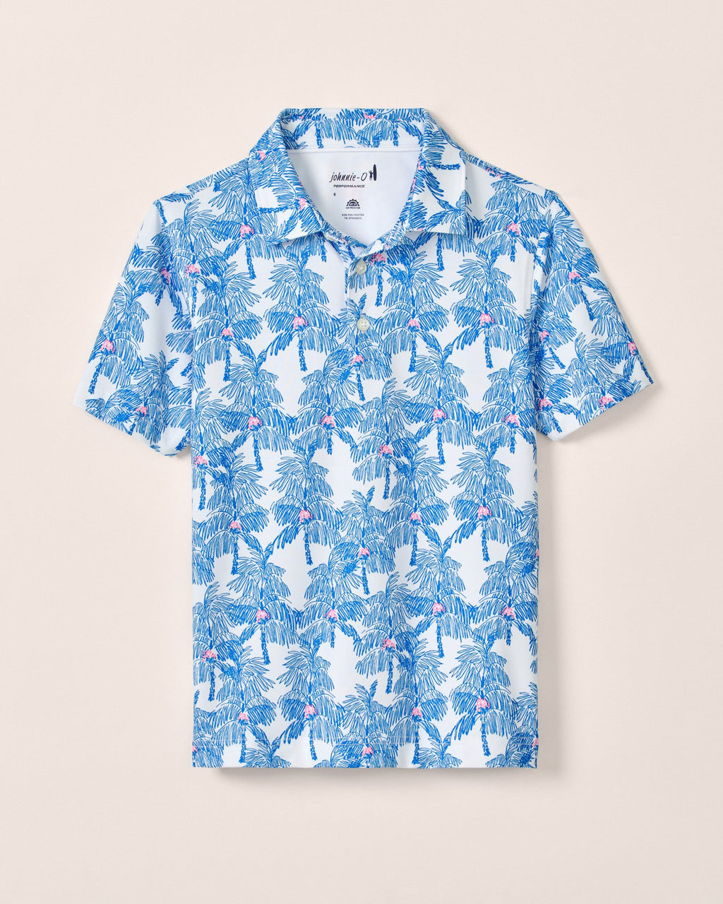 Johnnie-O Performance Mesh Jr. Polo - The Grove Print, Palisades Blue