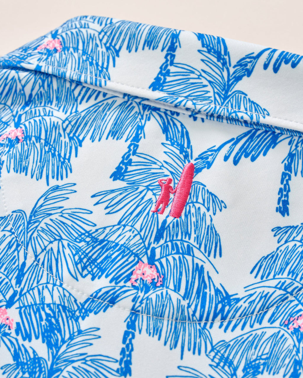 Johnnie-O Performance Mesh Jr. Polo - The Grove Print, Palisades Blue