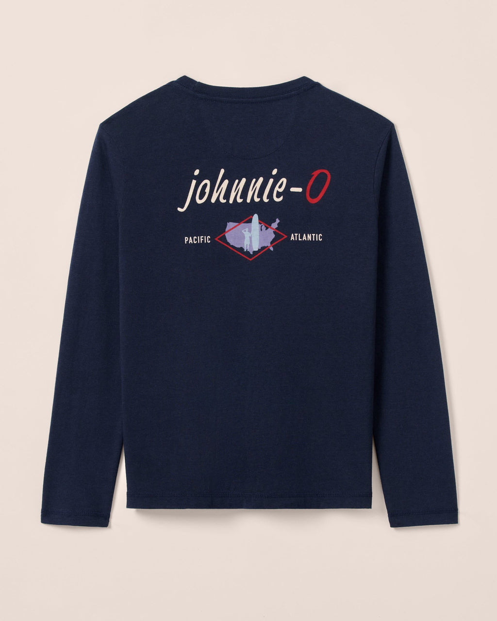 Johnnie-O Coastal Way Jr. Long Sleeve Pocket T-Shirt, Navy