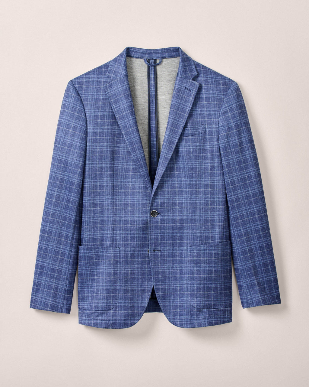 Johnnie-O Adonis Top Shelf Plaid Knit Sport Coat, Navy