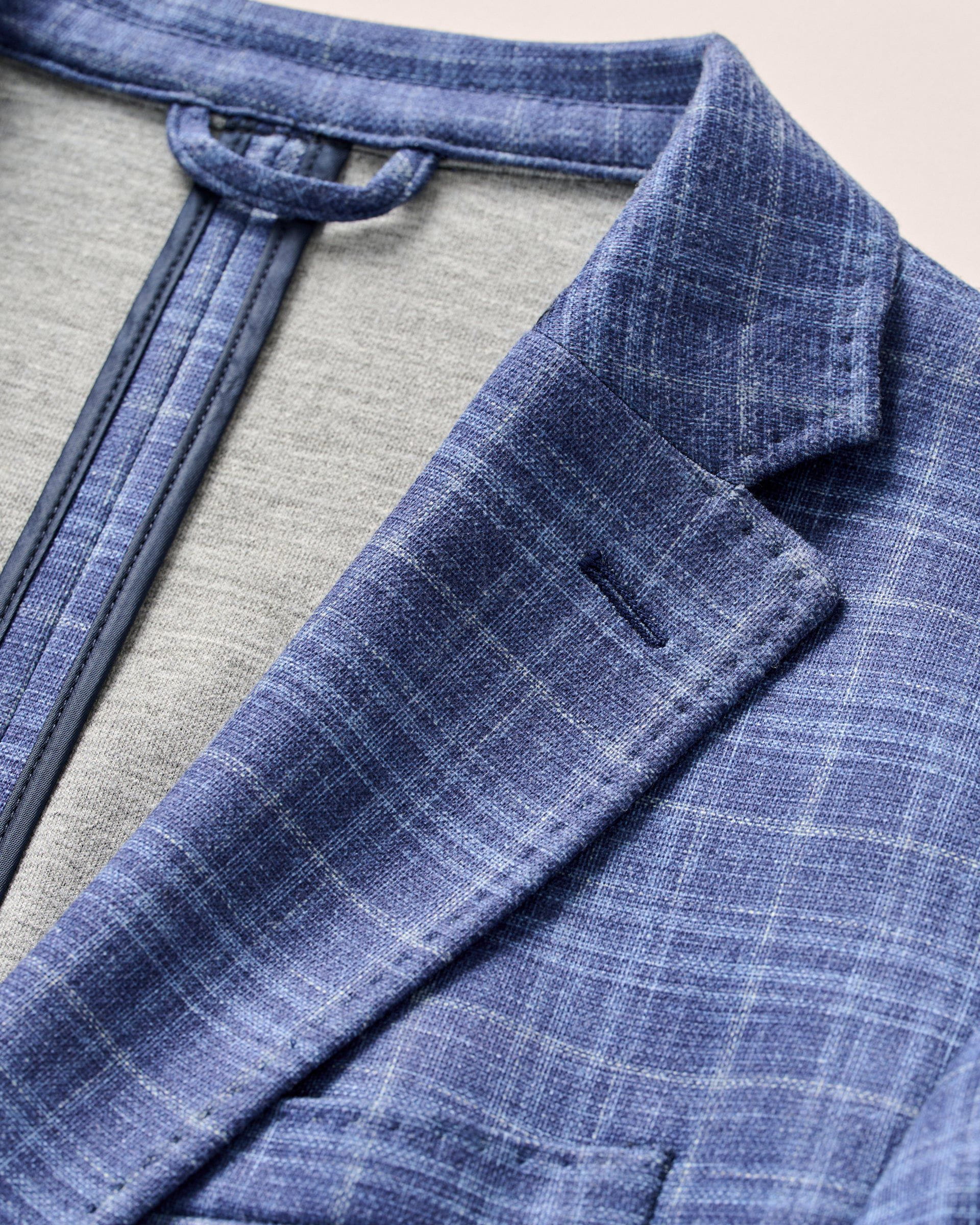 Johnnie-O Adonis Top Shelf Plaid Knit Sport Coat, Navy