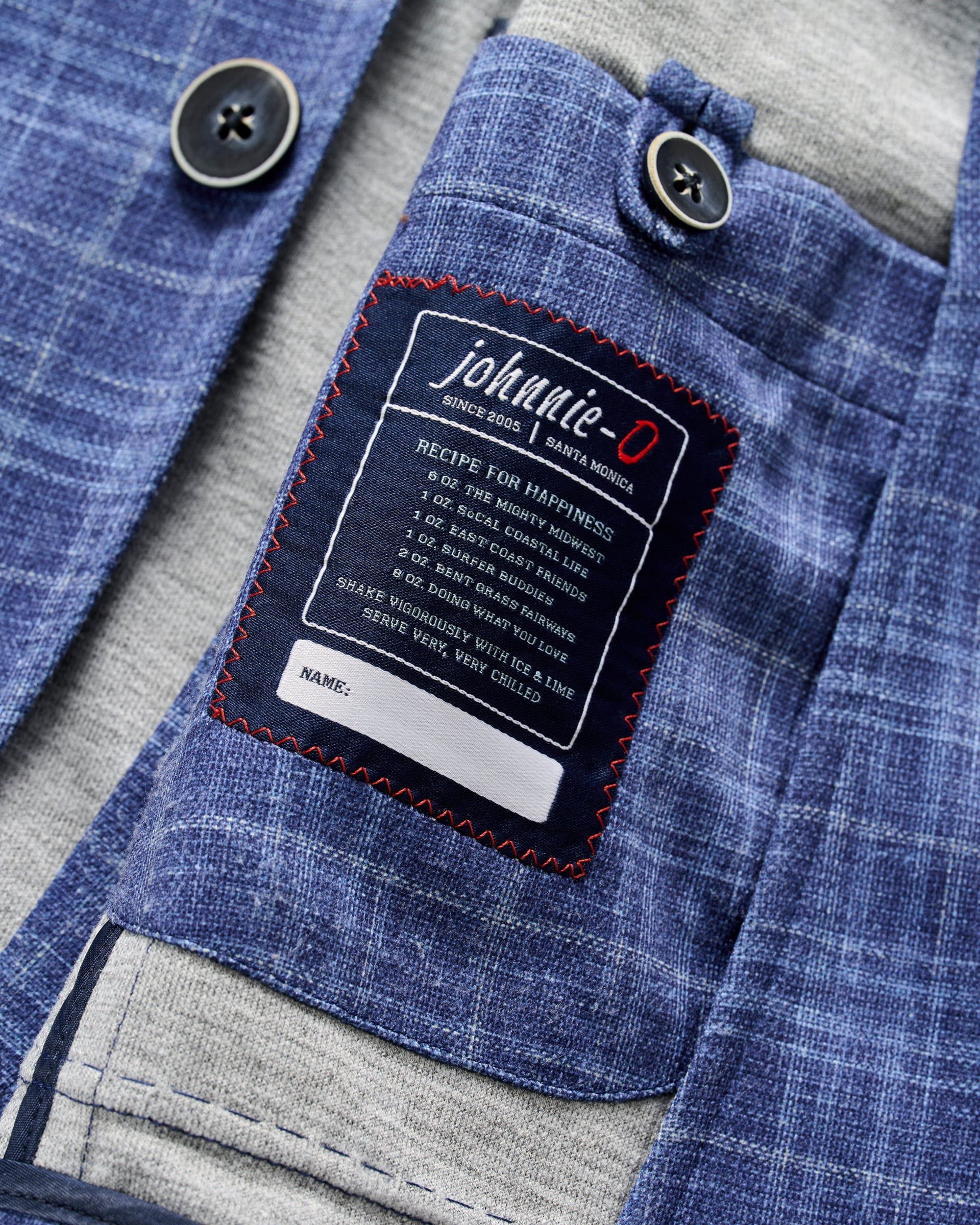 Johnnie-O Adonis Top Shelf Plaid Knit Sport Coat, Navy